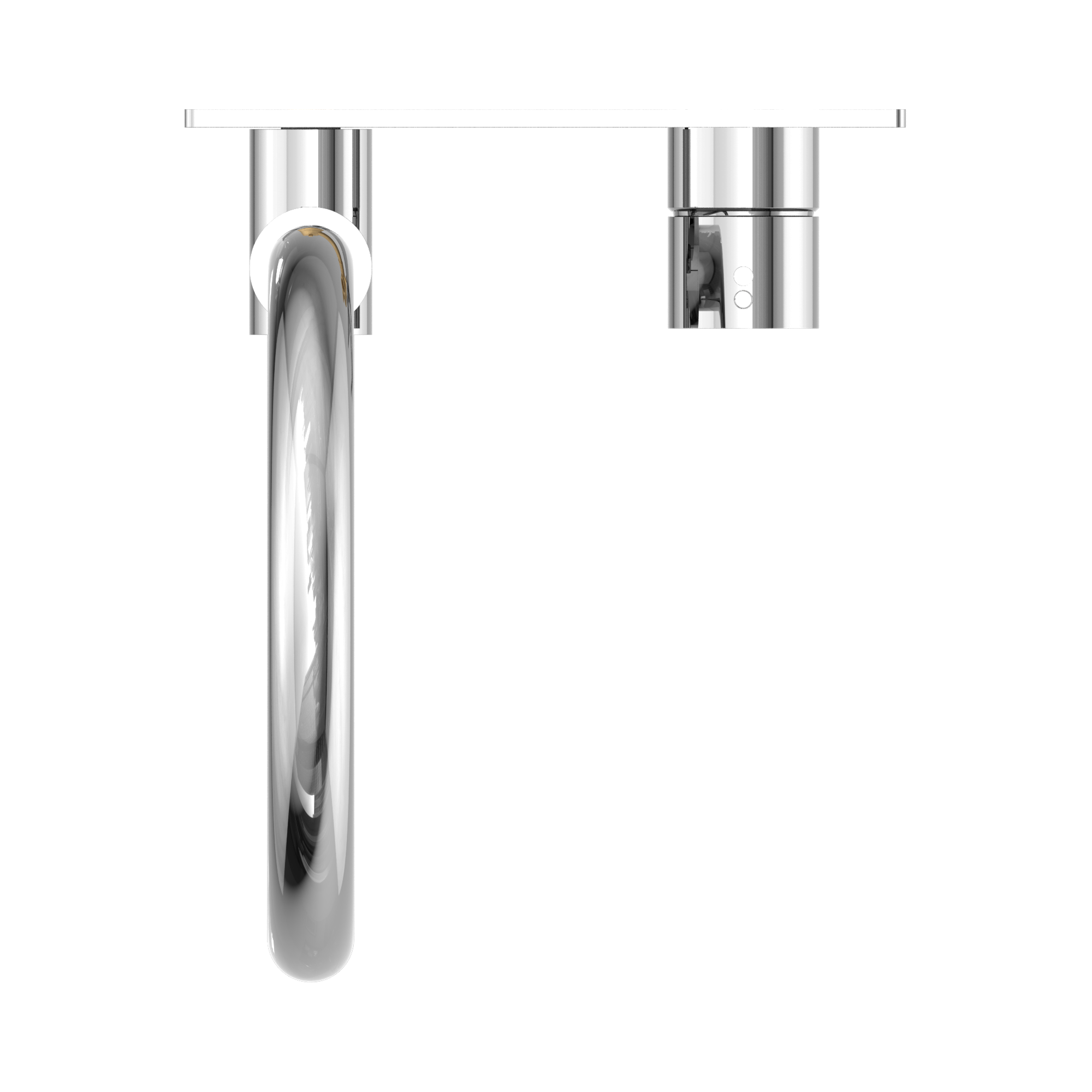 NR221909p CH Mecca Wall Basin Mixer Swivel Spout Handle Up Chrome image 4