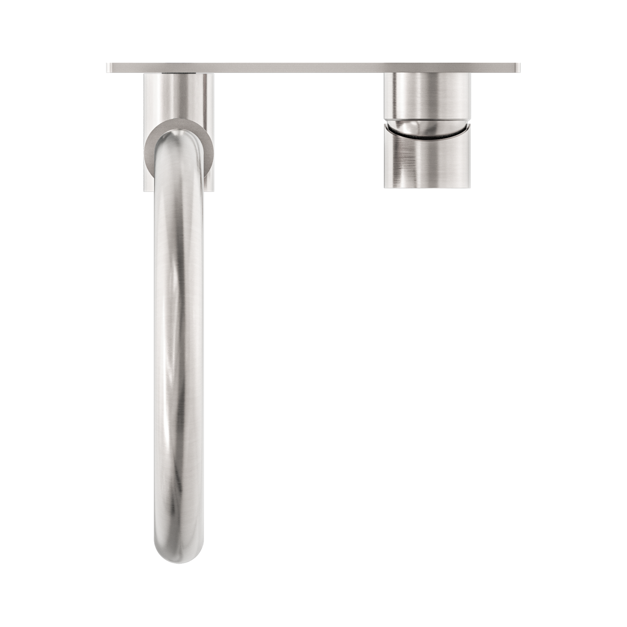 NR221909q BN Mecca Wall Basin Mixer Swivel Spout Brushed Nickel image 4