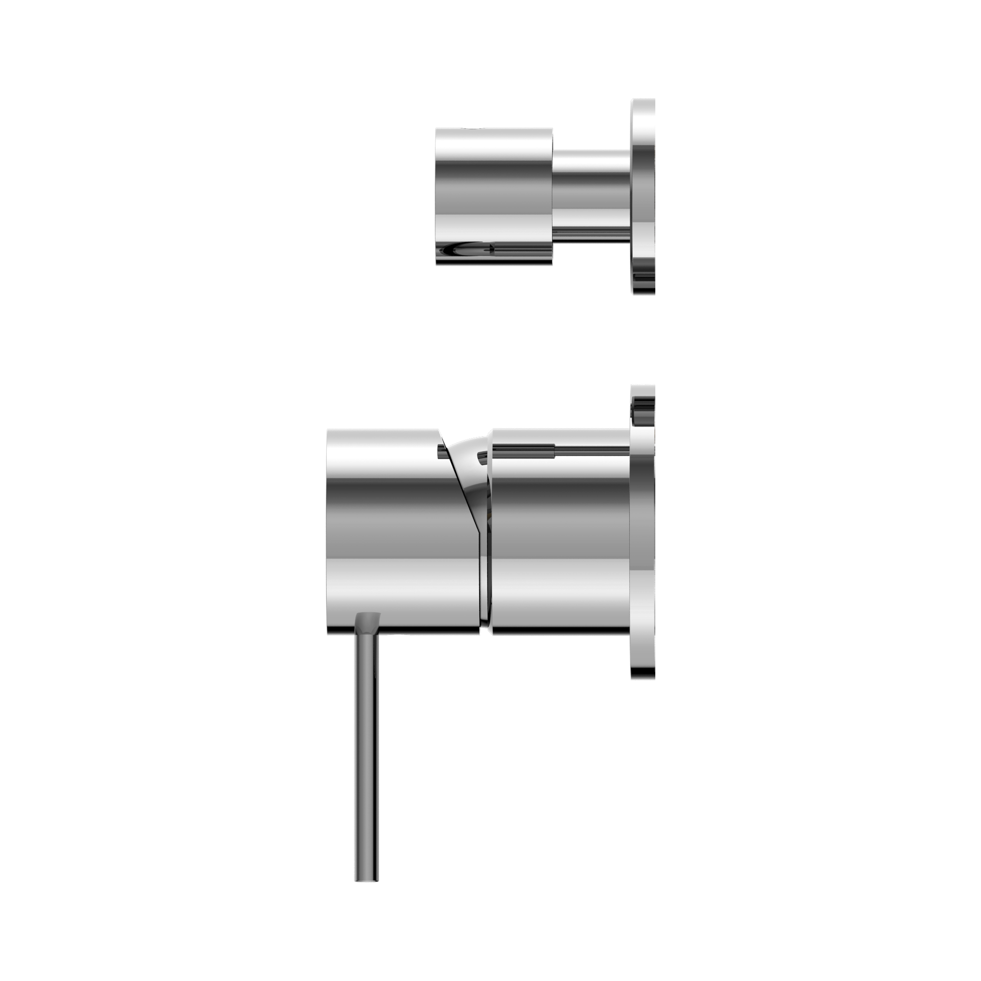 NR221909t CH Mecca Shower Mixer With Divertor Separate Back Plate Chrome image 3