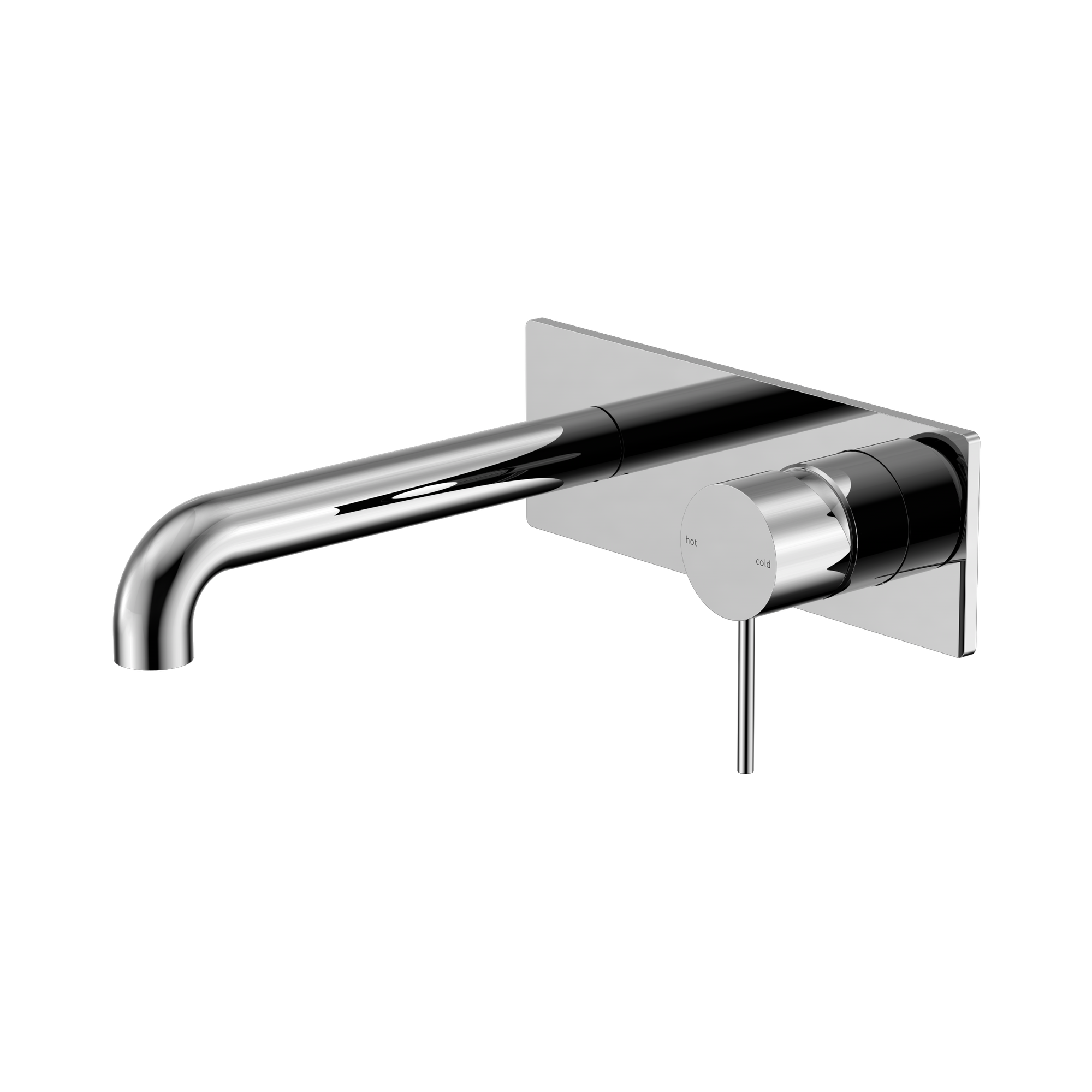 NR221910 A120 CH Mecca Wall Basin Bath Mixer 120mm Chrome image 1