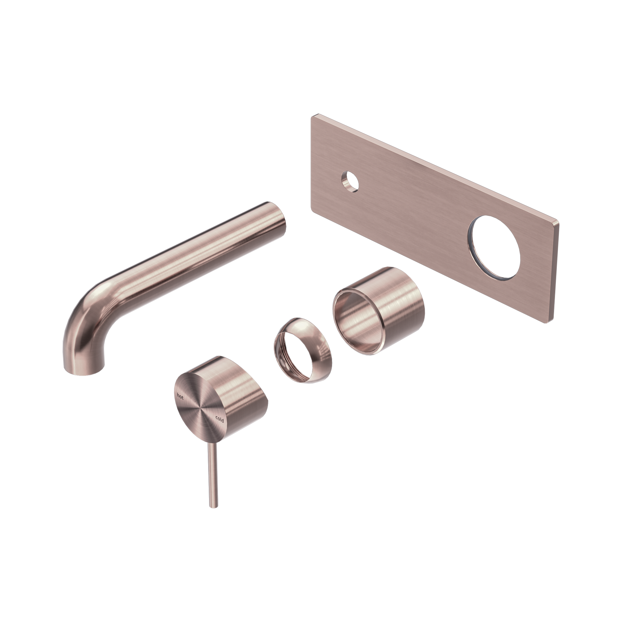 NR221910 A120 TBZ Mecca Wall Basin Bath Mixer 120mm Trim Kits Only Brushed Bronze image 1