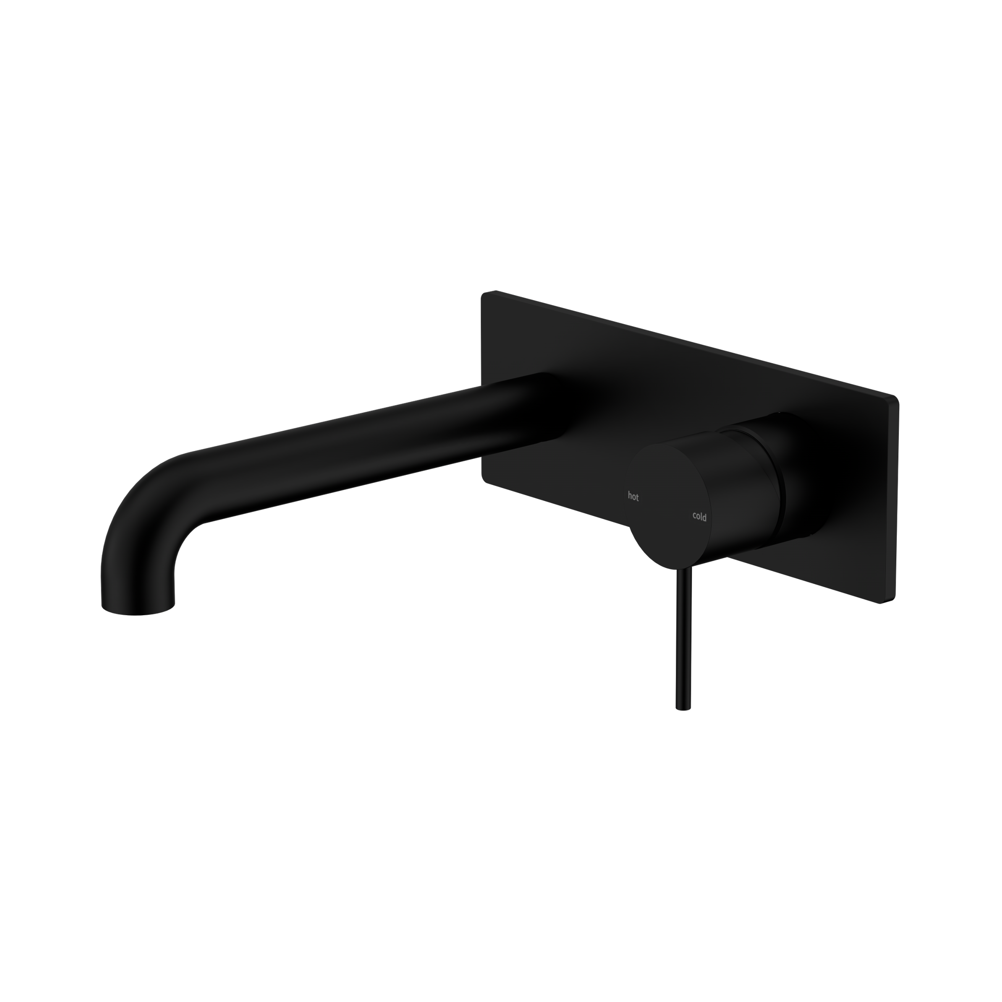 NR221910 A230 MB Mecca Wall Basin Bath Mixer 230mm Matte Black image 1