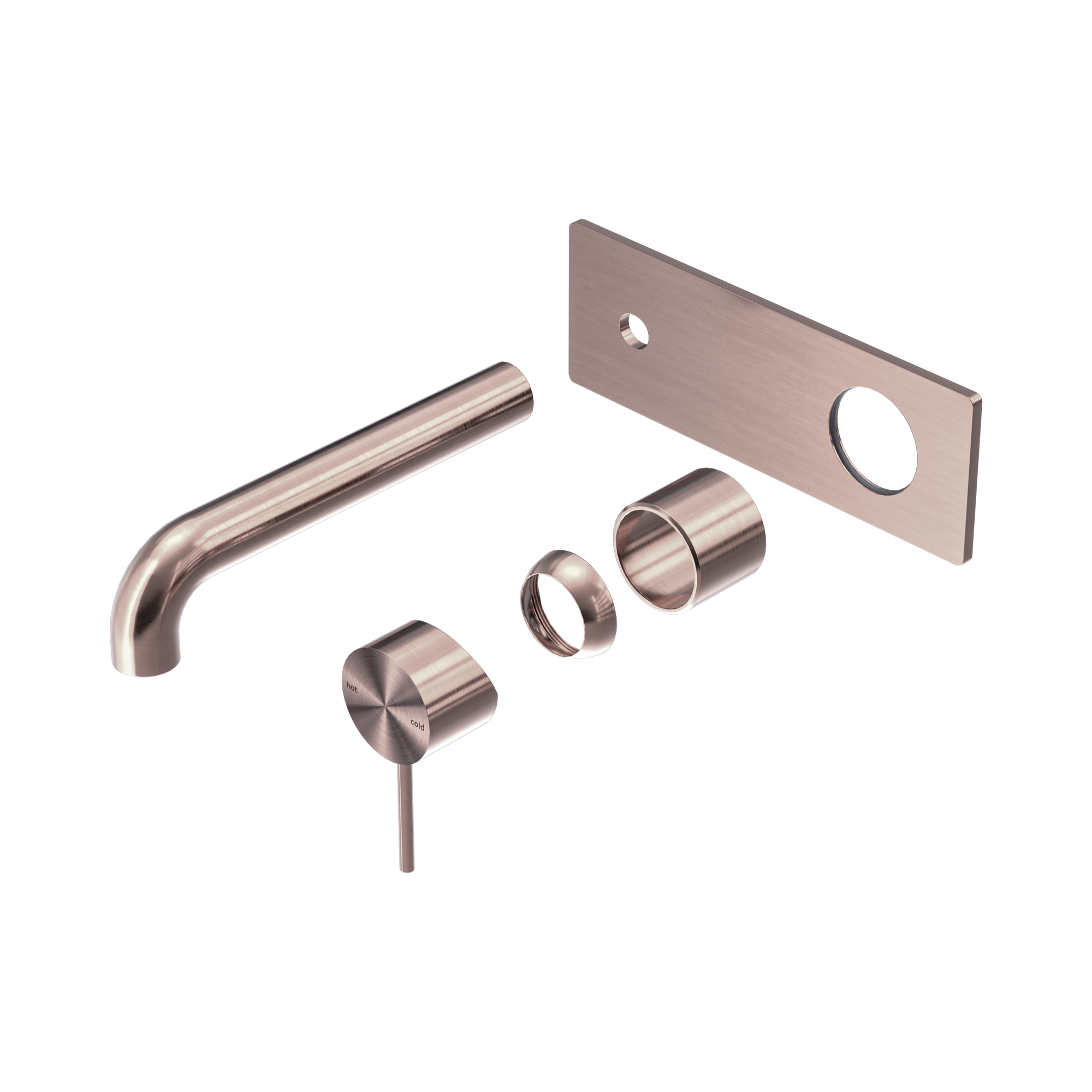 NR221910 A230 TBZ Mecca Wall Basin Bath Mixer 230mm Trim Kits Only Brushed Bronze image 1