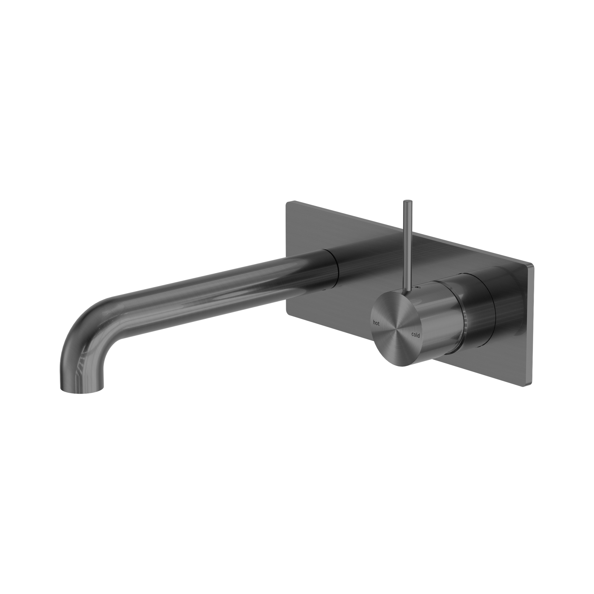 NR221910 B185 GM Mecca Wall Basin Bath Mixer Handle Up 185mm Gun Metal image 1