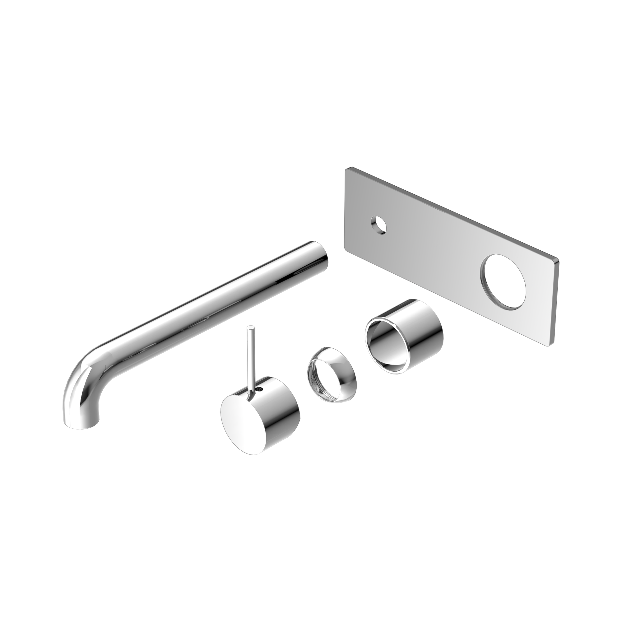 NR221910 B230 TCH Mecca Wall Basin Bath Mixer Handle Up 230mm Trim Kits Only Chrome image 1