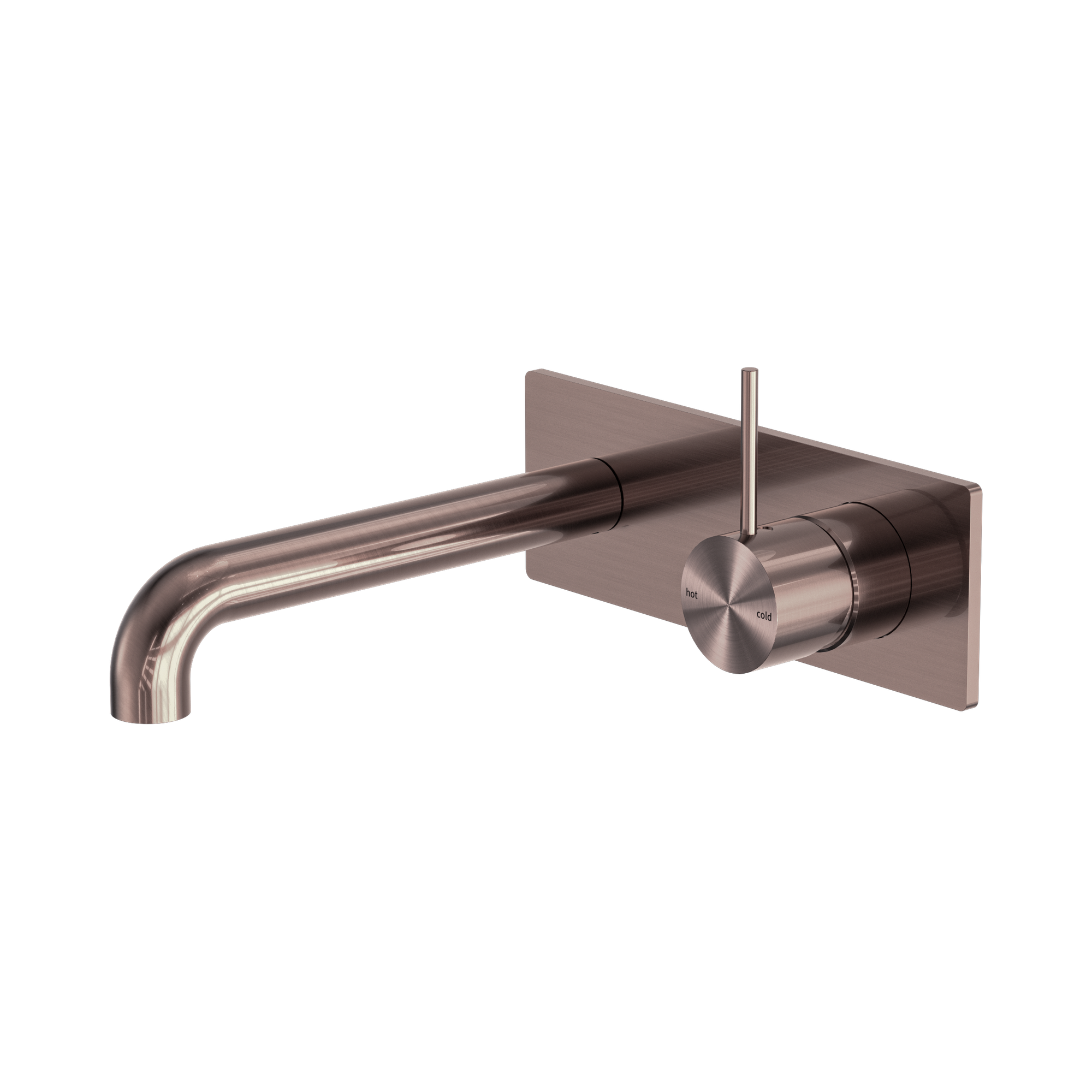 NR221910 B260 BZ Mecca Wall Basin Bath Mixer Handle Up 260mm Brushed Bronze image 1
