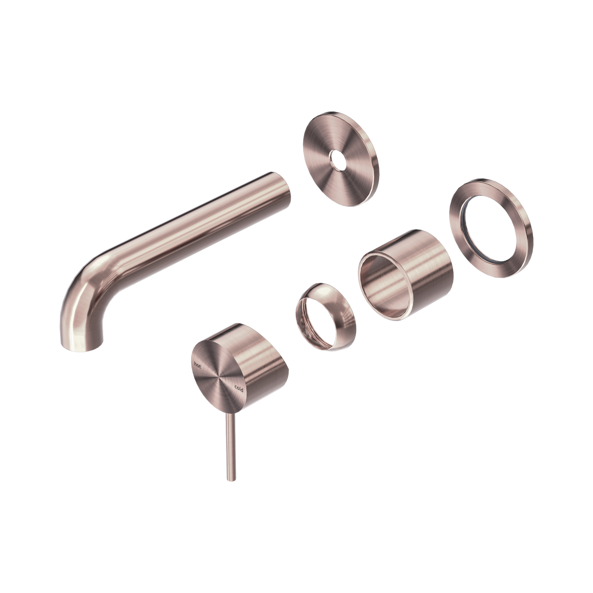 NR221910 C120 TBZ Mecca Wall Basin Bath Mixer Separate Back Plate 120mm Trim Kits Only Brushed Bronze image 1
