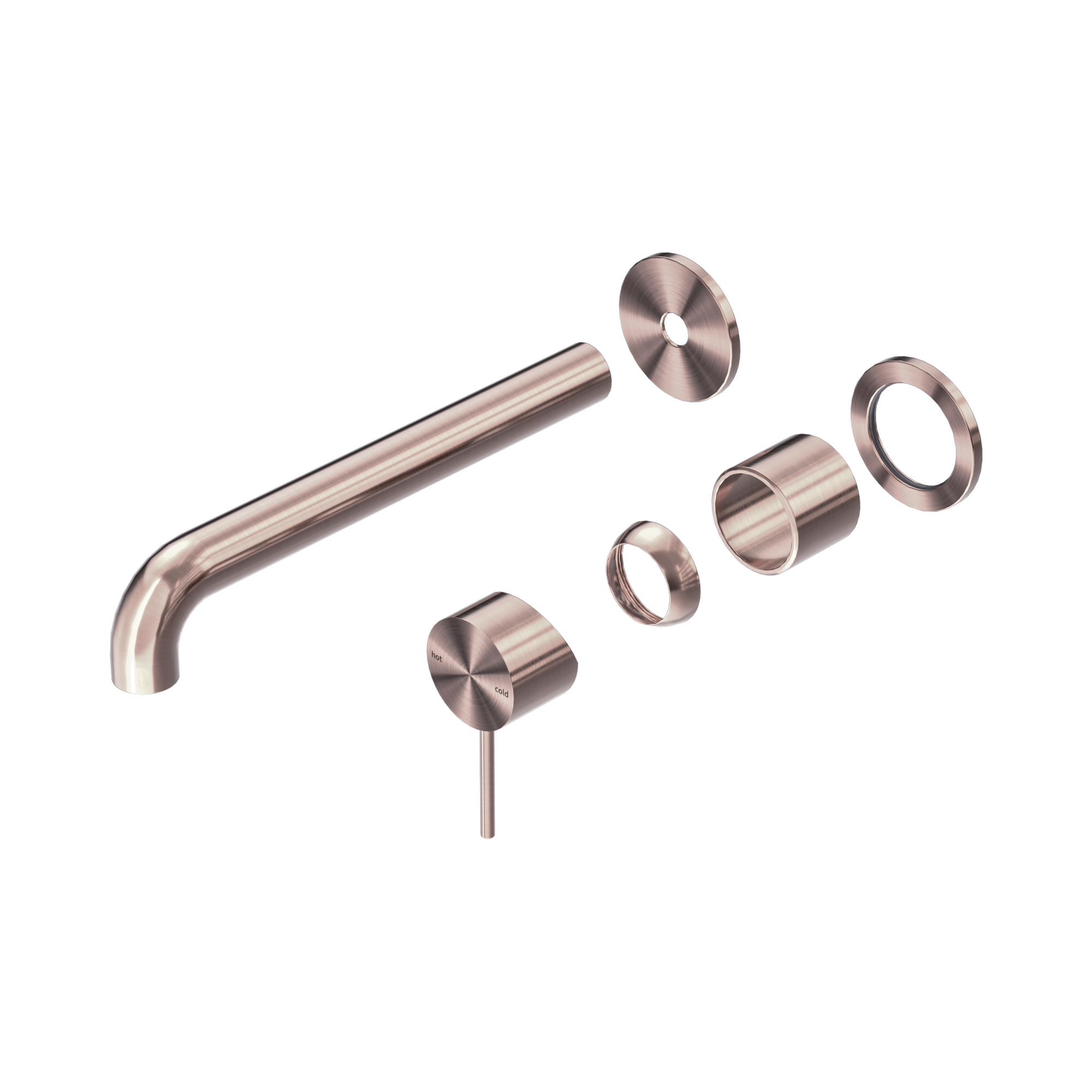 NR221910 C230 TBZ Mecca Wall Basin Bath Mixer Separate Back Plate 230mm Trim Kits Only Brushed Bronze image 1