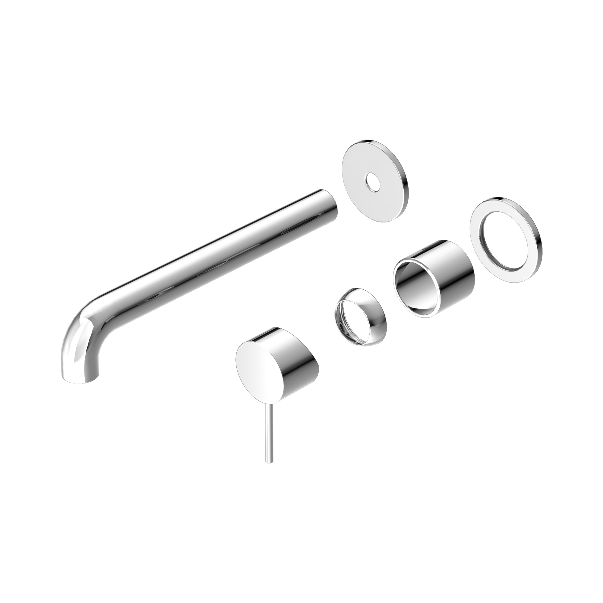 NR221910 C230 TCH Mecca Wall Basin Bath Mixer Separate Back Plate 230mm Trim Kits Only Chrome image 1