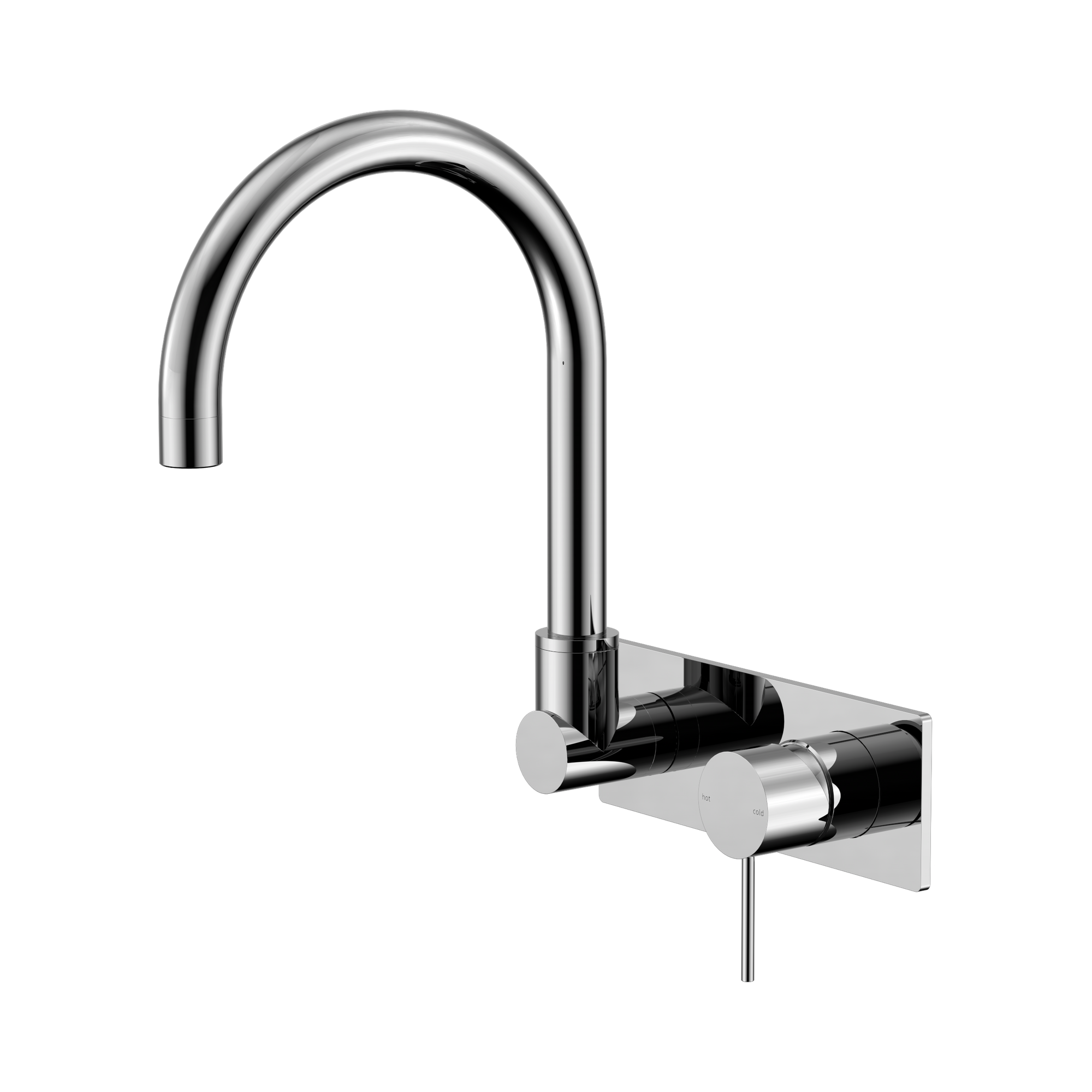 NR221910 QCH Mecca Wall Basin Bath Mixer Swivel Spout Chrome image 1