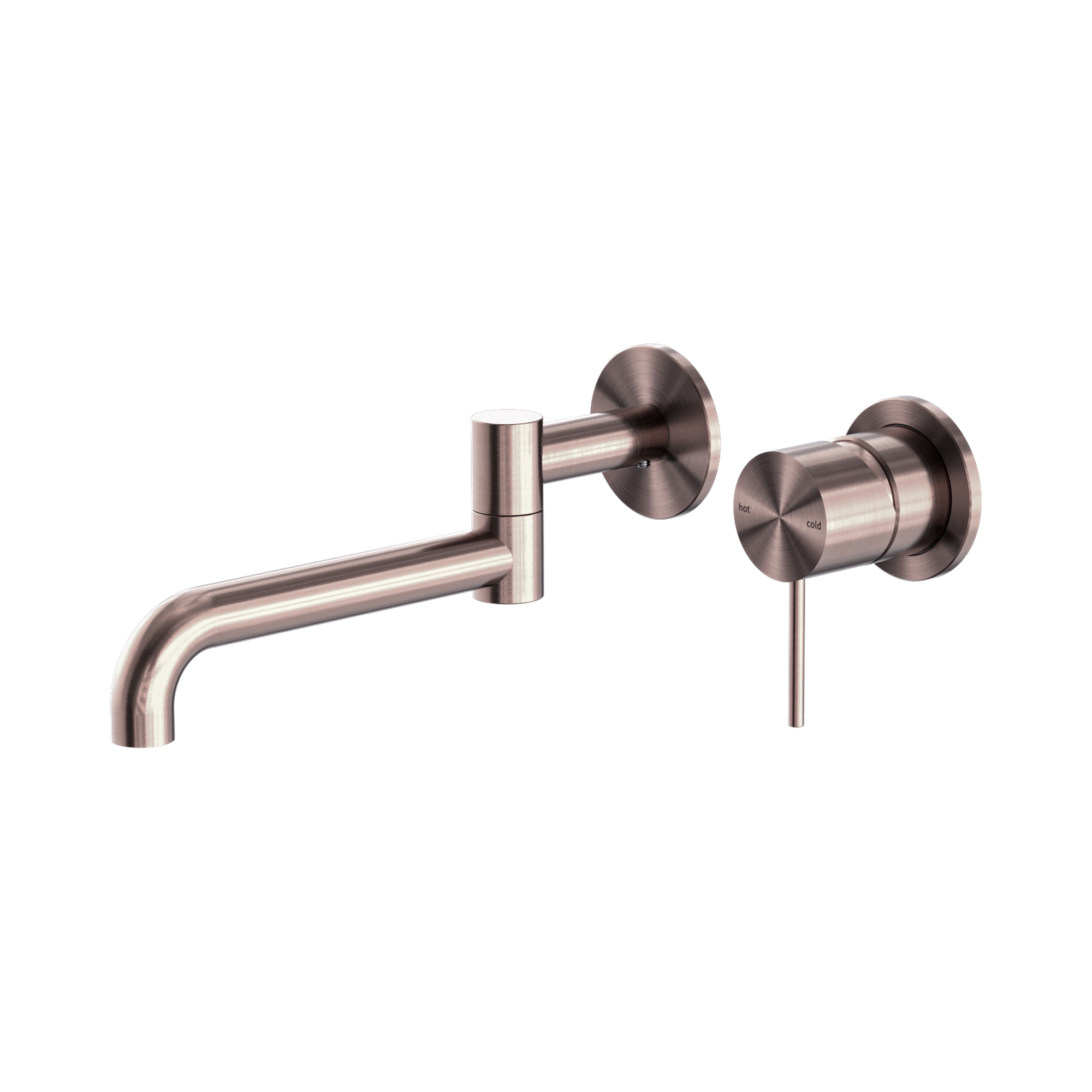 NR221910 RBZ Mecca Wall Basin Bath Mixer Swivel Spout 225mm Brushed Bronze image 1