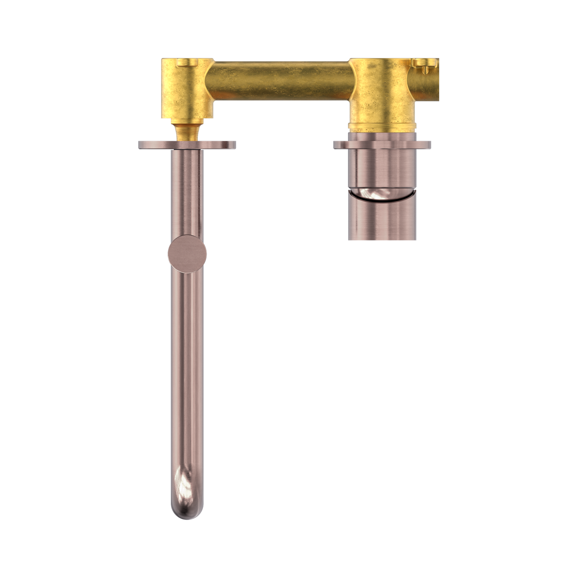 NR221910 RBZ Mecca Wall Basin Bath Mixer Swivel Spout 225mm Brushed Bronze image 2