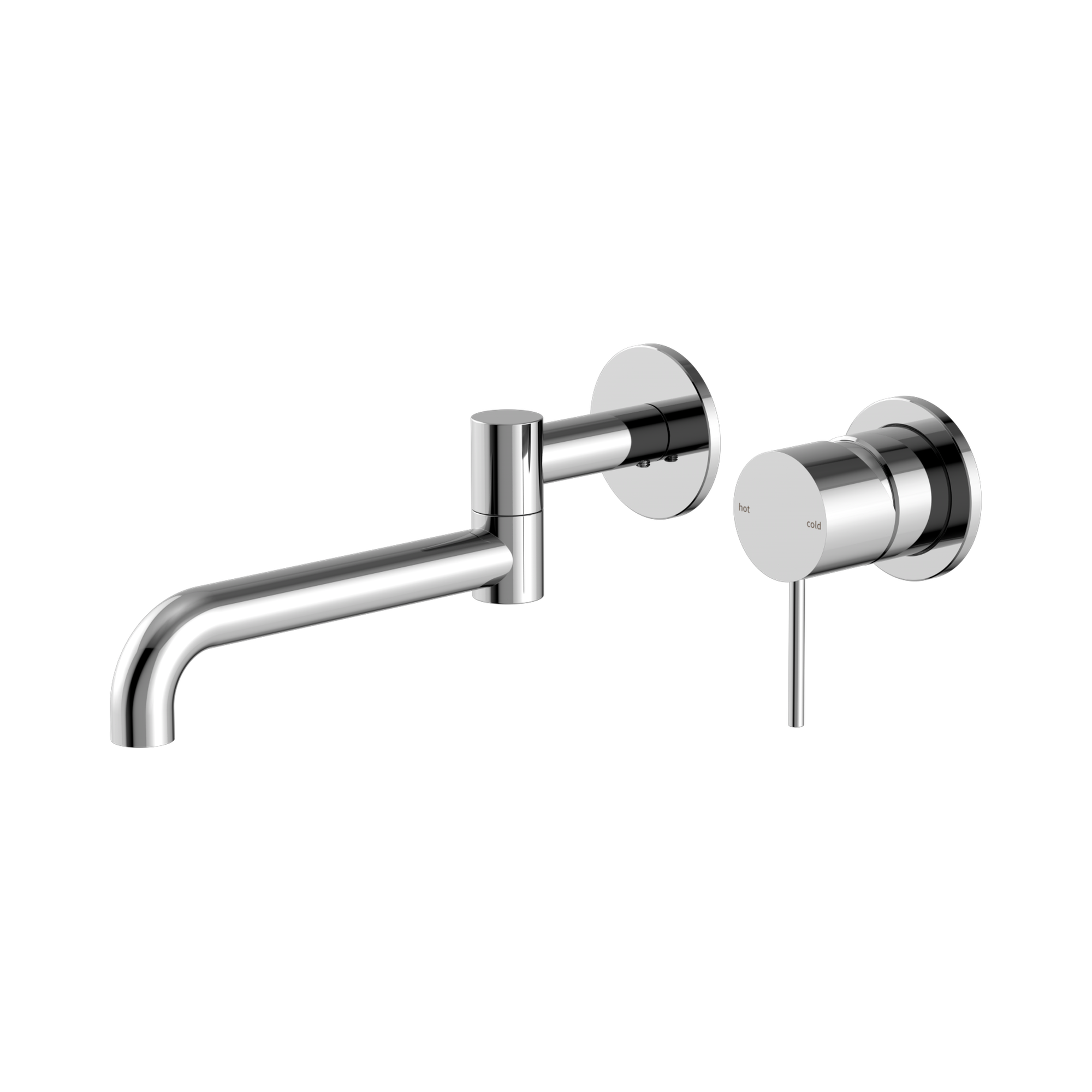 NR221910 RCH Mecca Wall Basin Bath Mixer Swivel Spout 225mm Chrome image 1