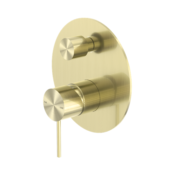 NR221911 ABG Mecca Shower Mixer With Divertor Brushed Gold Thumb