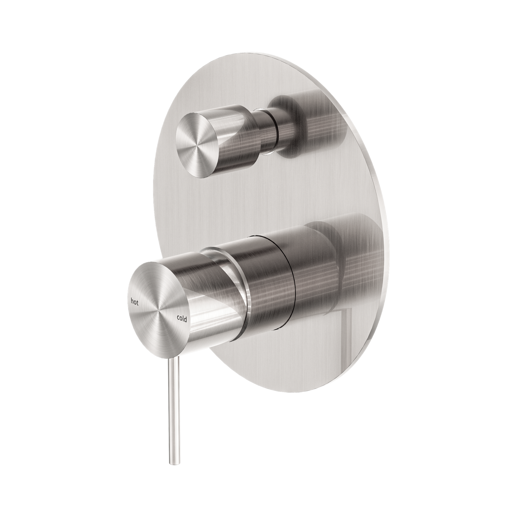 NR221911 ABN Mecca Shower Mixer With Divertor Brushed Nickel image 1