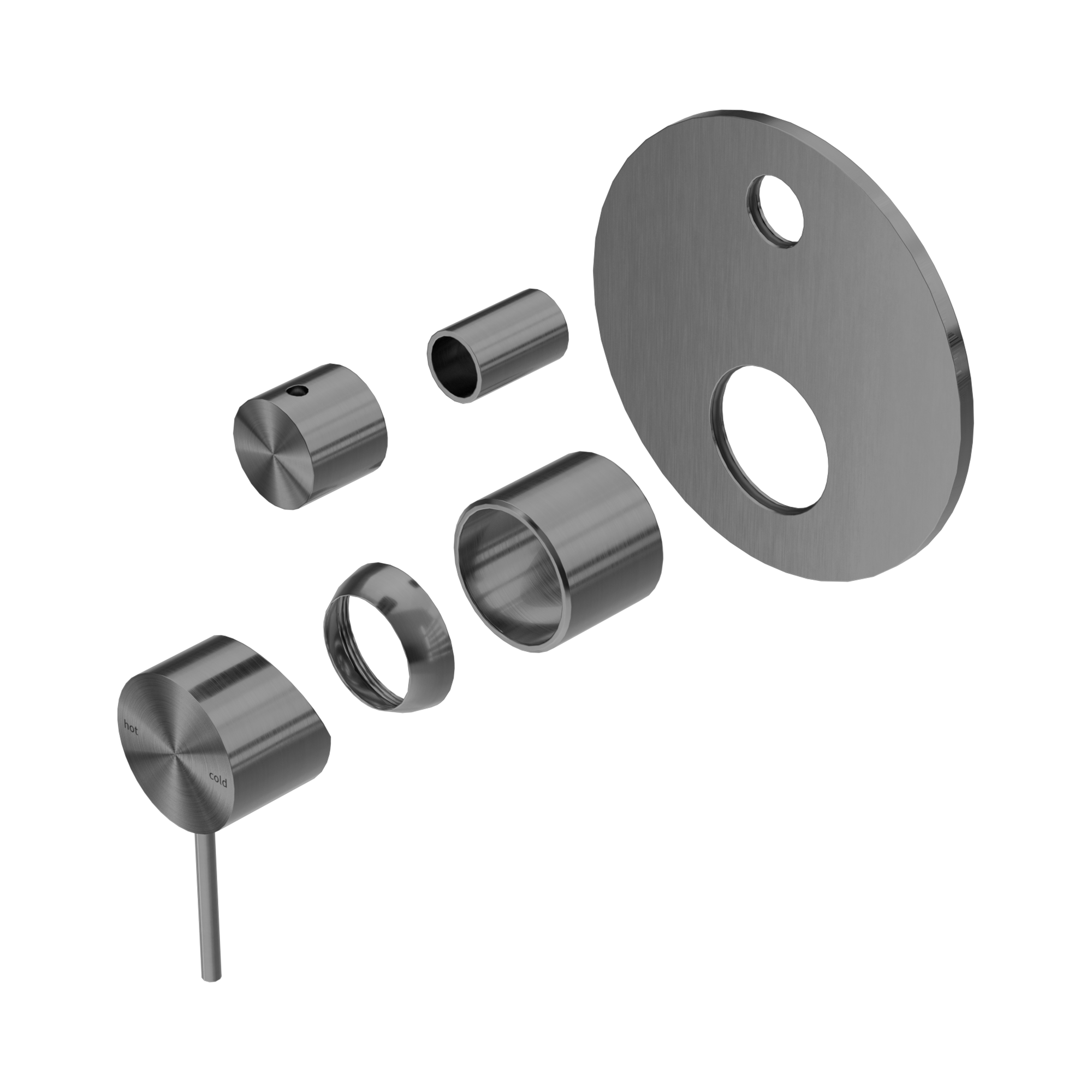 NR221911 ATGM Mecca Shower Mixer With Divertor Trim Kits Only Gun Metal image 1