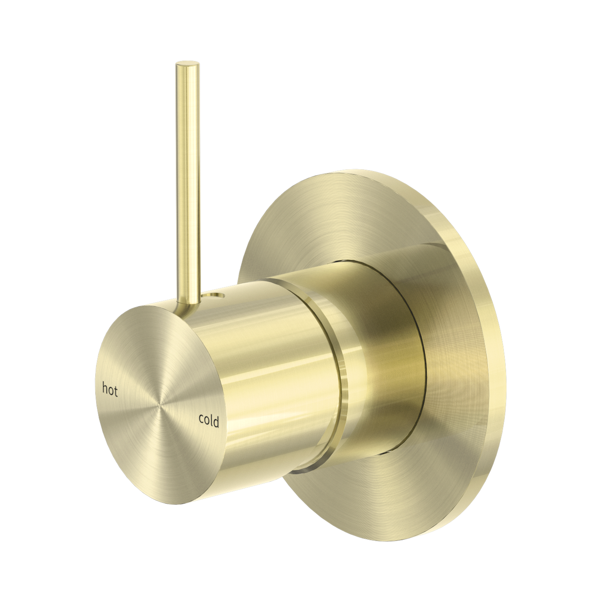 NR221911 BBG Mecca Shower Mixer Handle Up 80mm Plate Brushed Gold image 1