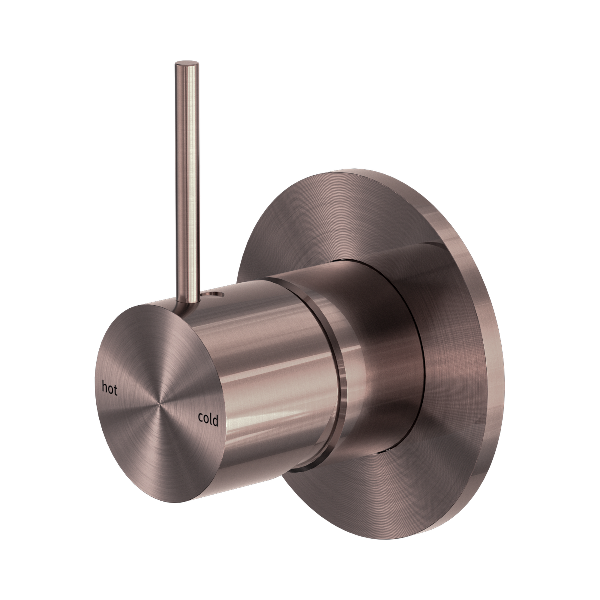NR221911 BBZ Mecca Shower Mixer Handle Up 80mm Plate Brushed Bronze image 1