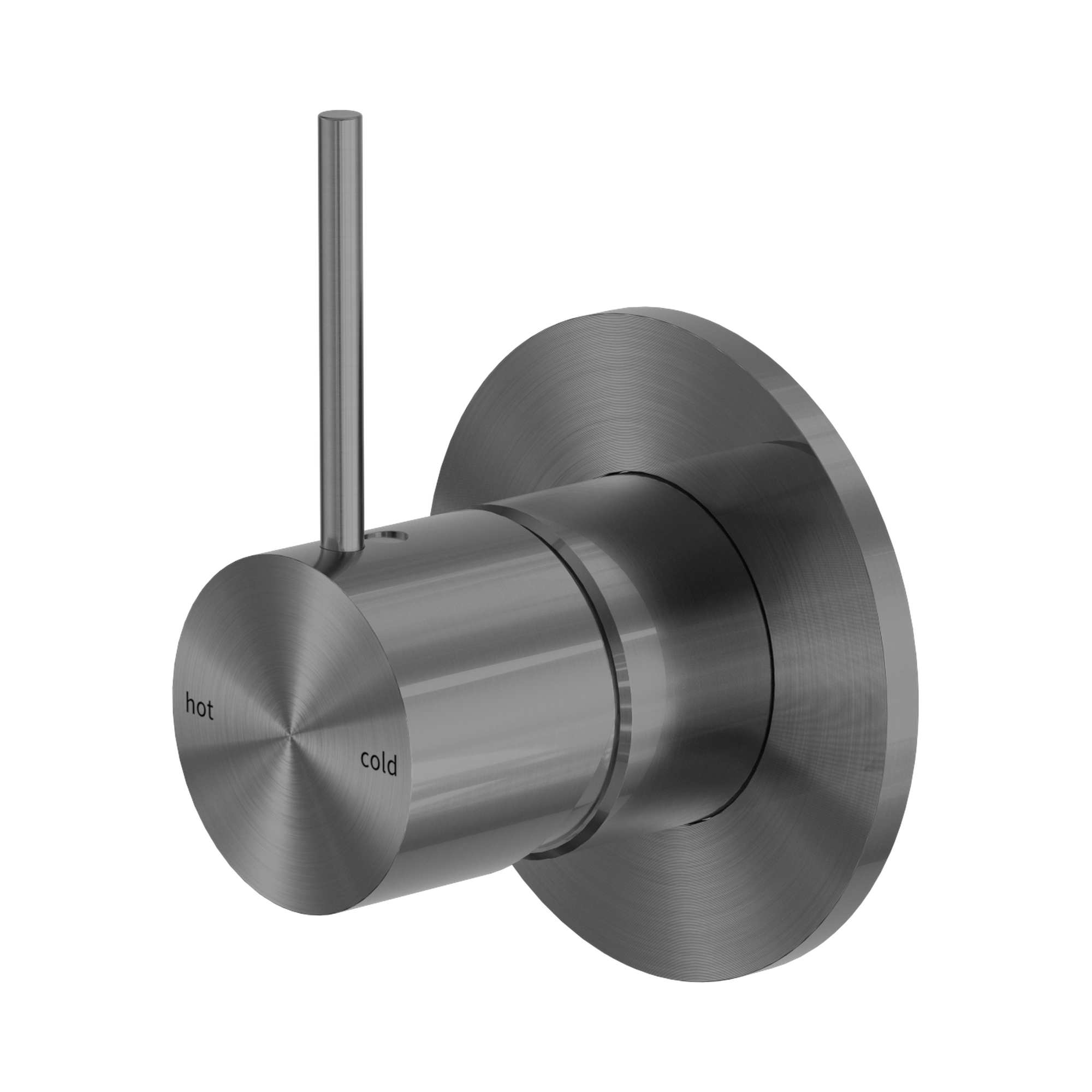 NR221911 BGM Mecca Shower Mixer Handle Up 80mm Plate Gun Metal image 1