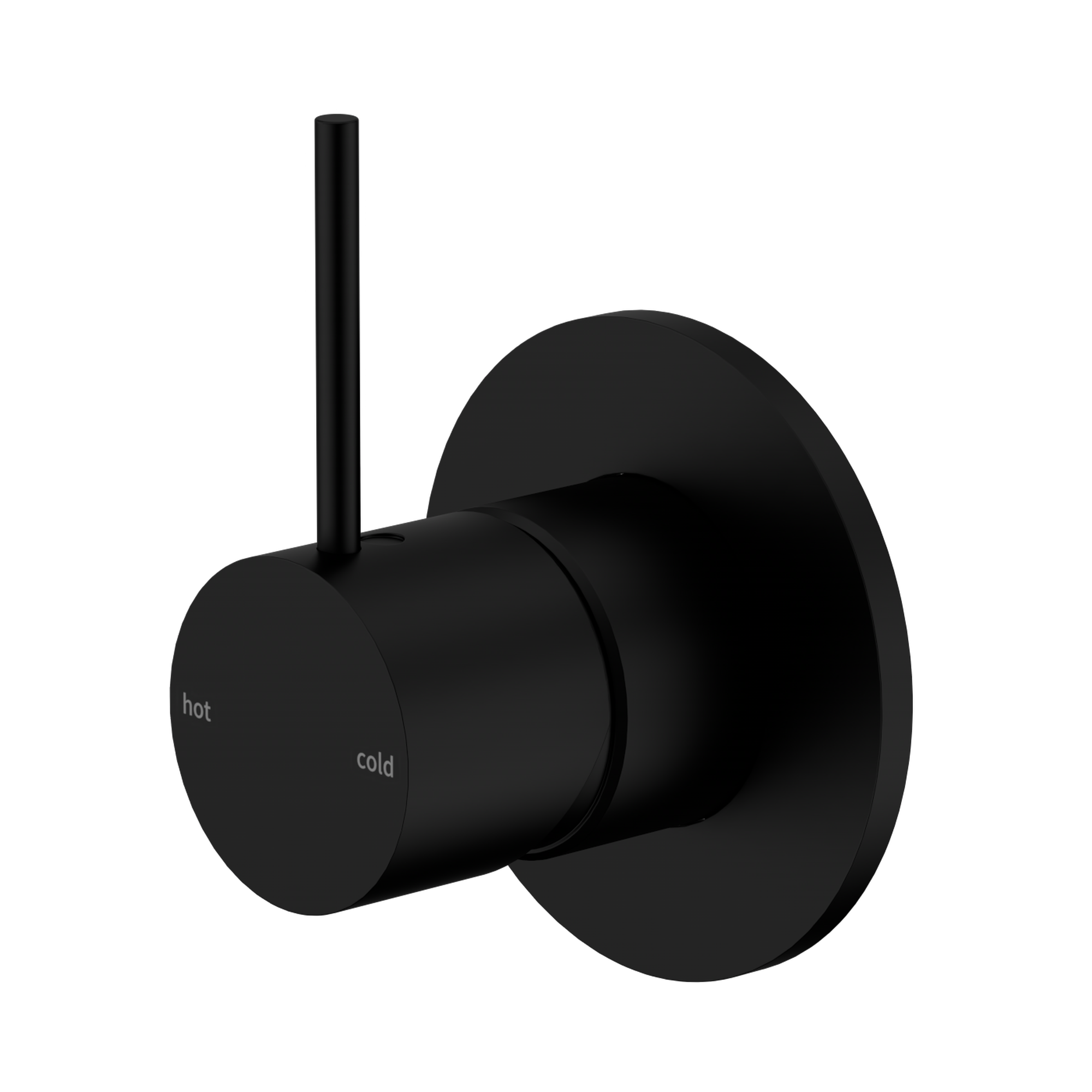 NR221911 BMB Mecca Shower Mixer Handle Up 80mm Plate Matte Black image 1