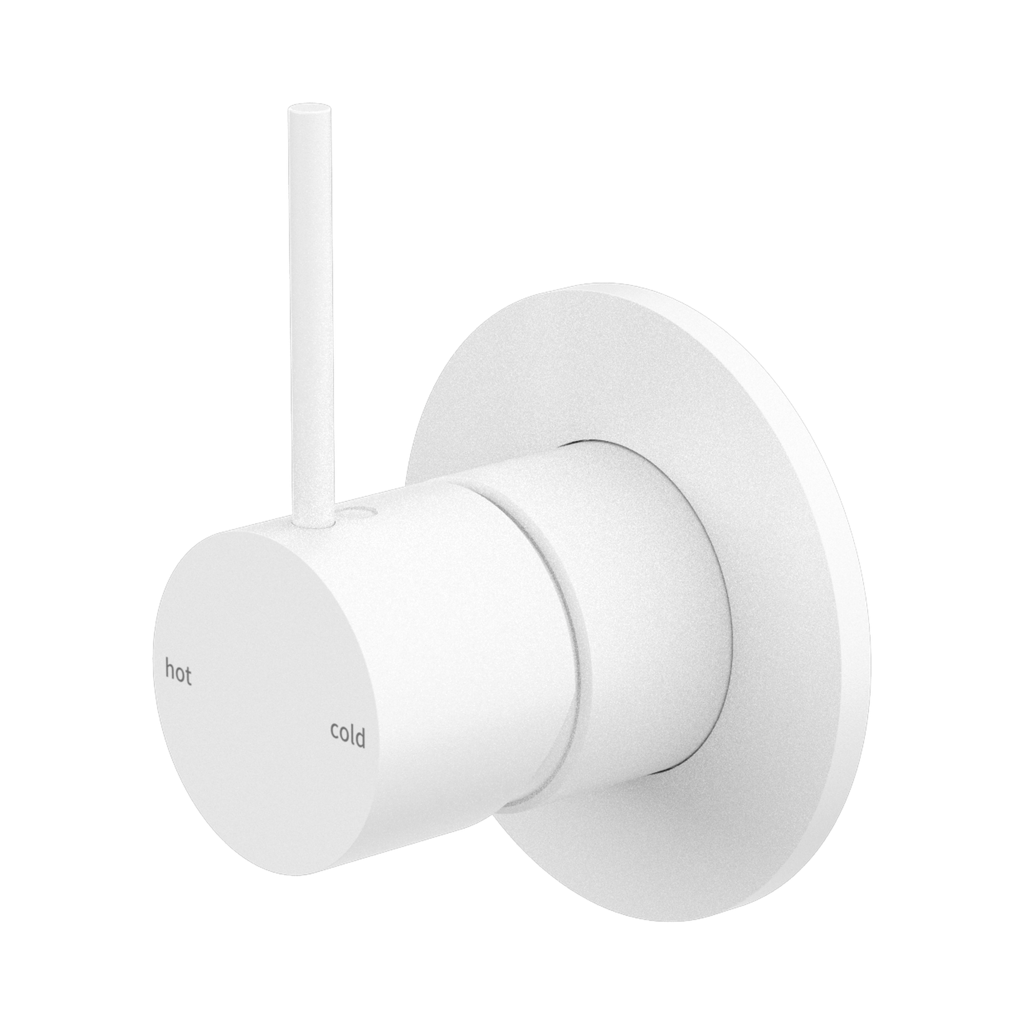 NR221911 BMW Mecca Shower Mixer Handle Up 80mm Plate Matte White image 1