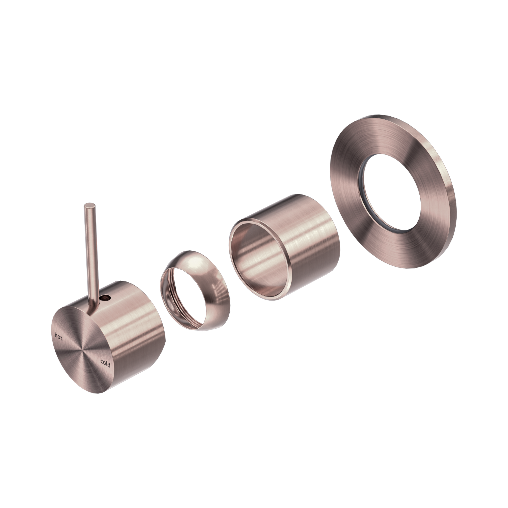 NR221911 BTBZ Mecca Shower Mixer Handle Up 80mm Plate Trim Kits Only Brushed Bronze image 1