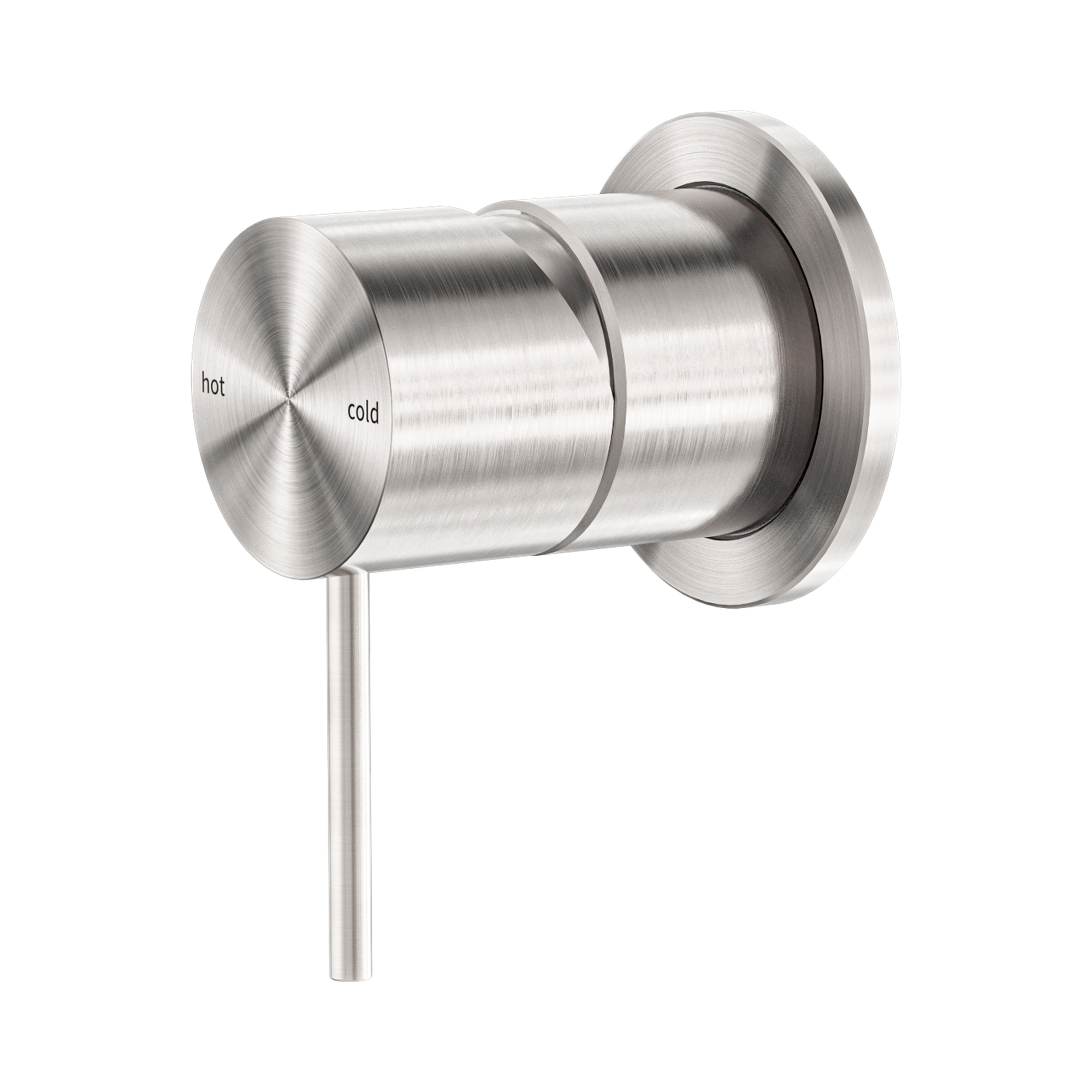 NR221911 HBN Mecca Shower Mixer 60mm Plate Brushed Nickel image 1