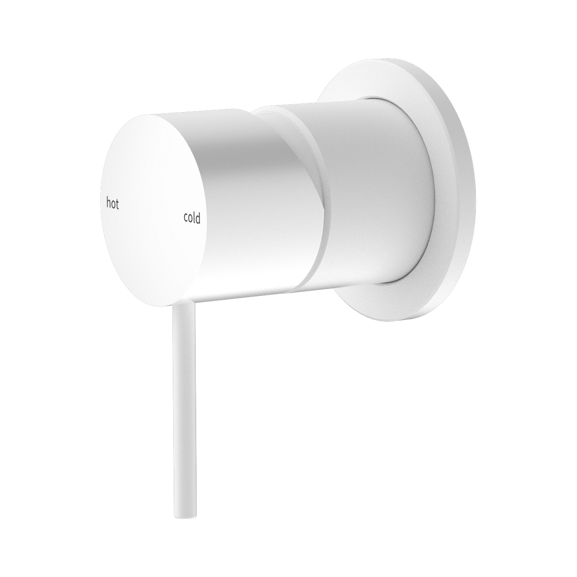 NR221911 HMW Mecca Shower Mixer 60mm Plate Matte White image 1