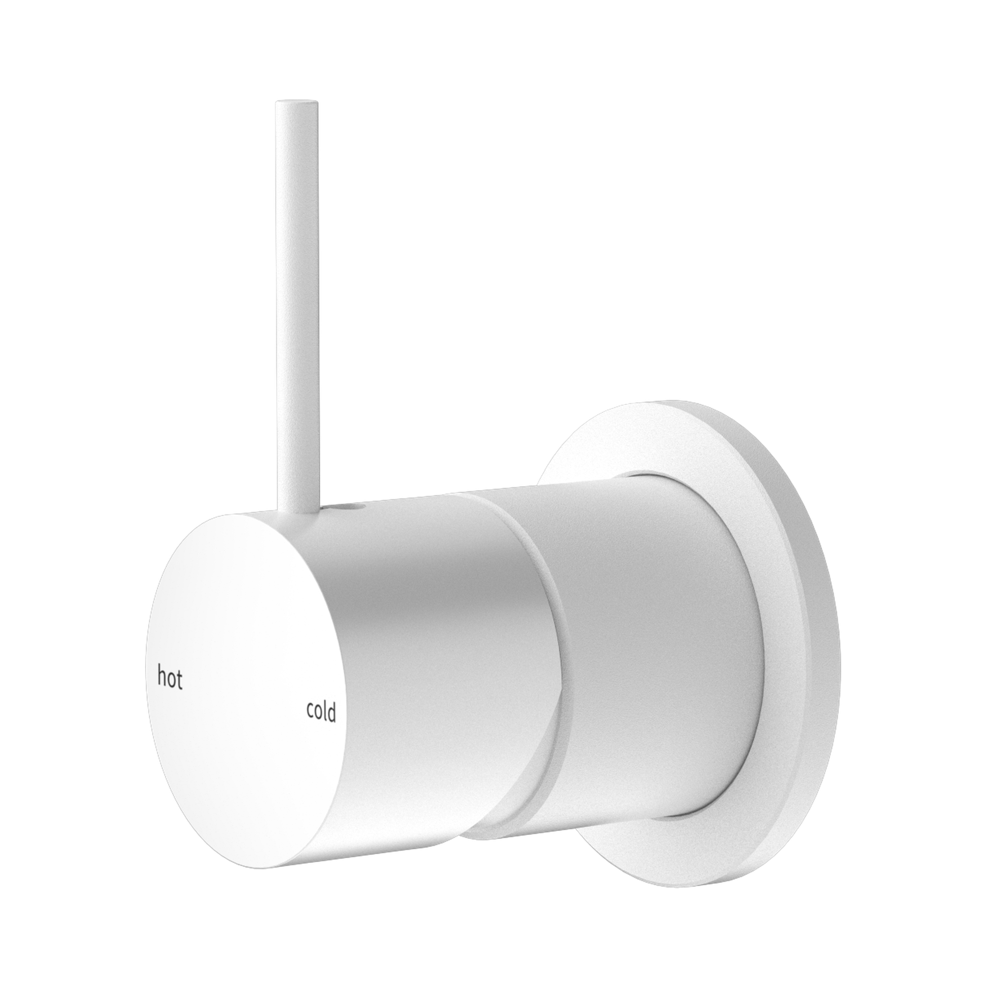 NR221911 JMW Mecca Shower Mixer 60mm Handle Up Plate Matte White image 1