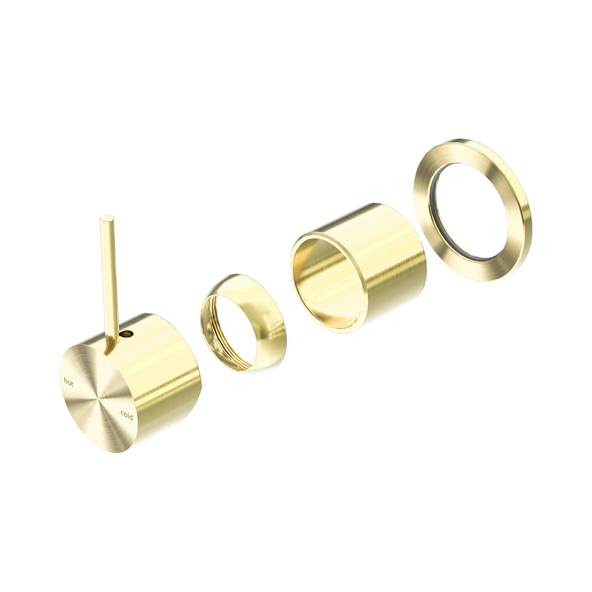 NR221911 JTBG Mecca Shower Mixer 60mm Handle Up Plate Trim Kits Only Brushed Gold image 1