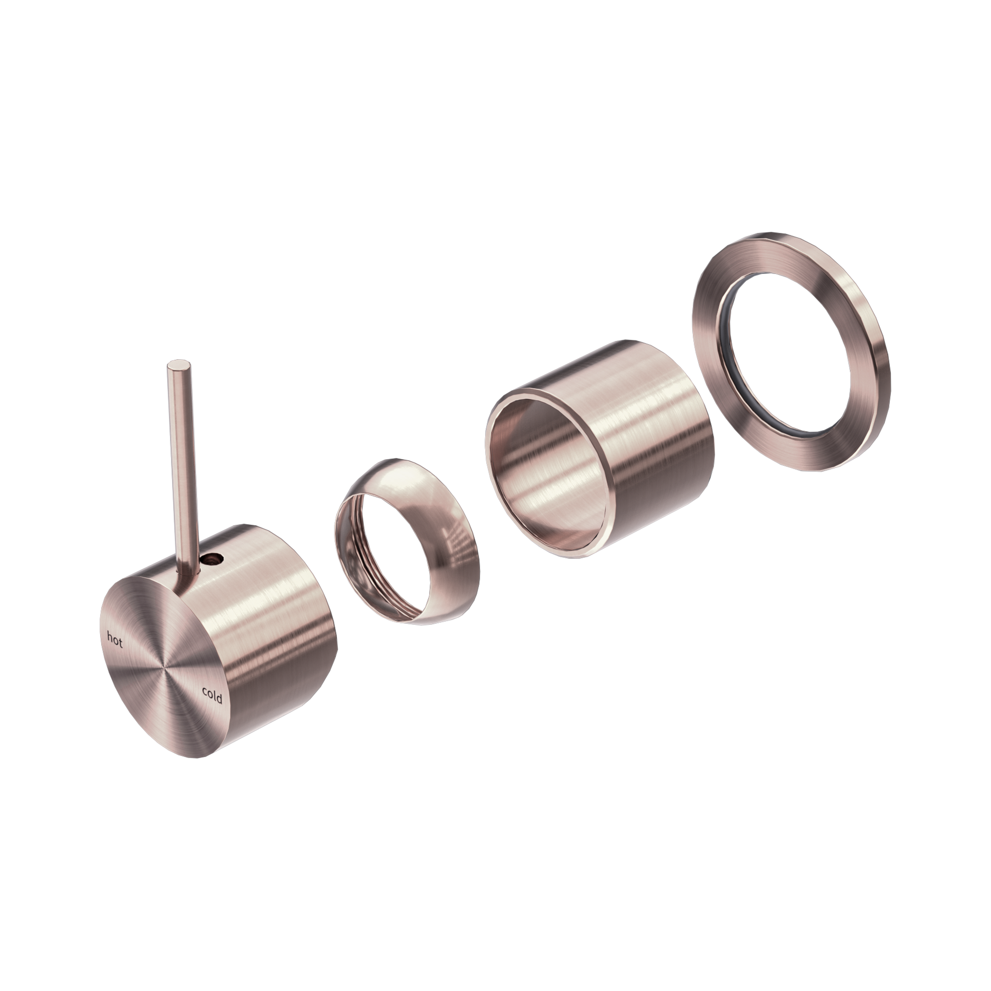 NR221911 JTBZ Mecca Shower Mixer 60mm Handle Up Plate Trim Kits Only Brushed Bronze image 1