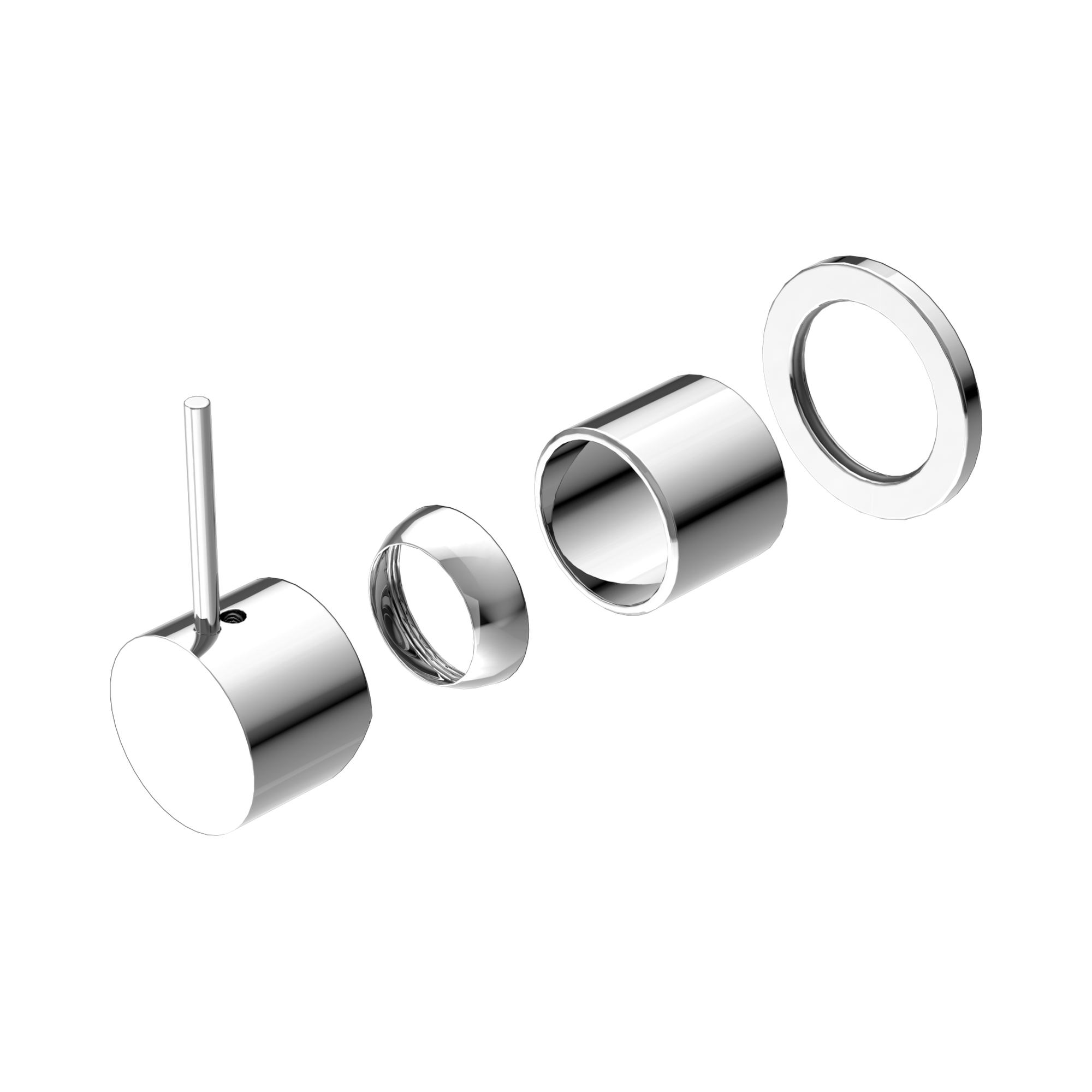 NR221911 JTCH Mecca Shower Mixer 60mm Handle Up Plate Trim Kits Only Chrome image 1