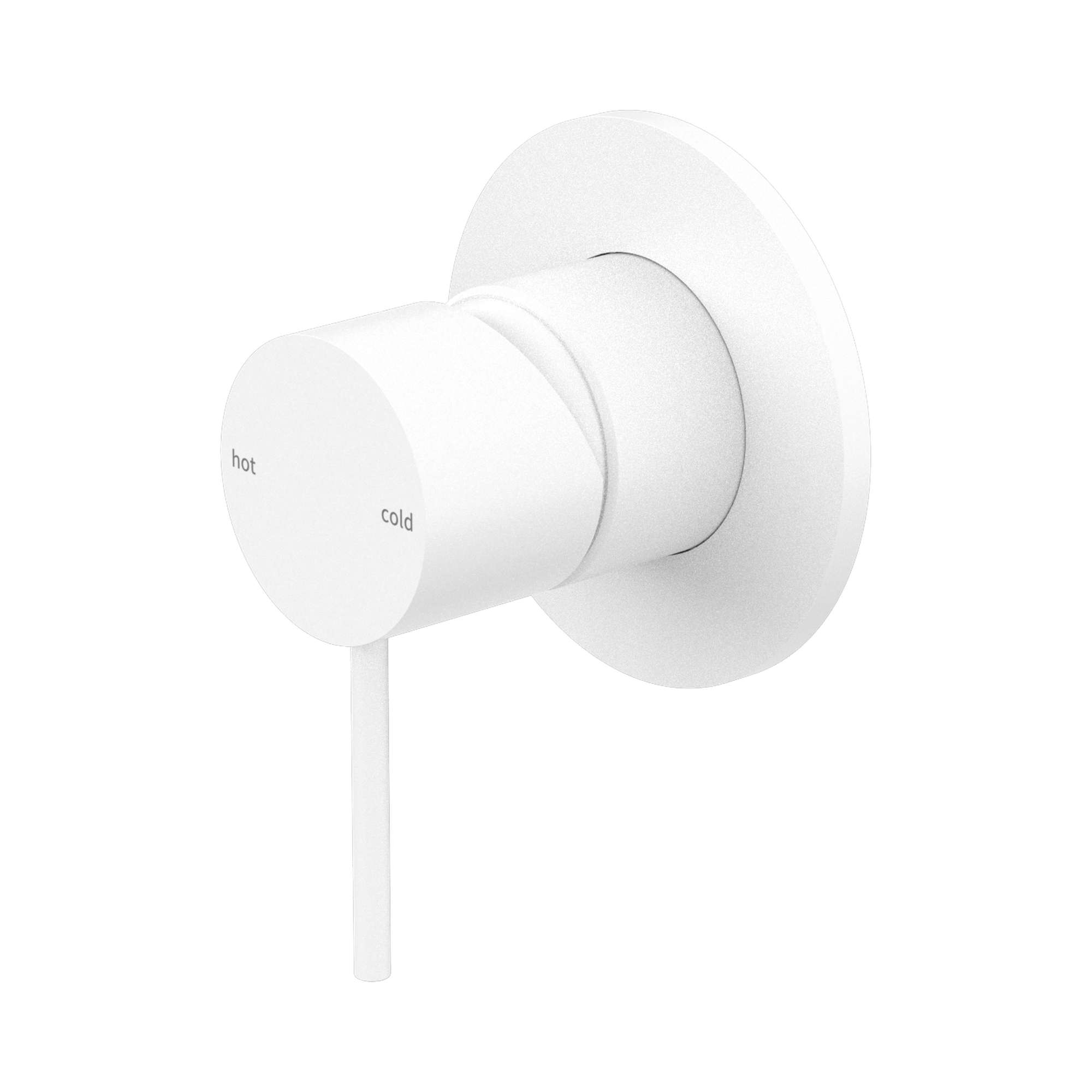 NR221911 MW Mecca Shower Mixer 80mm Plate Matte White image 1