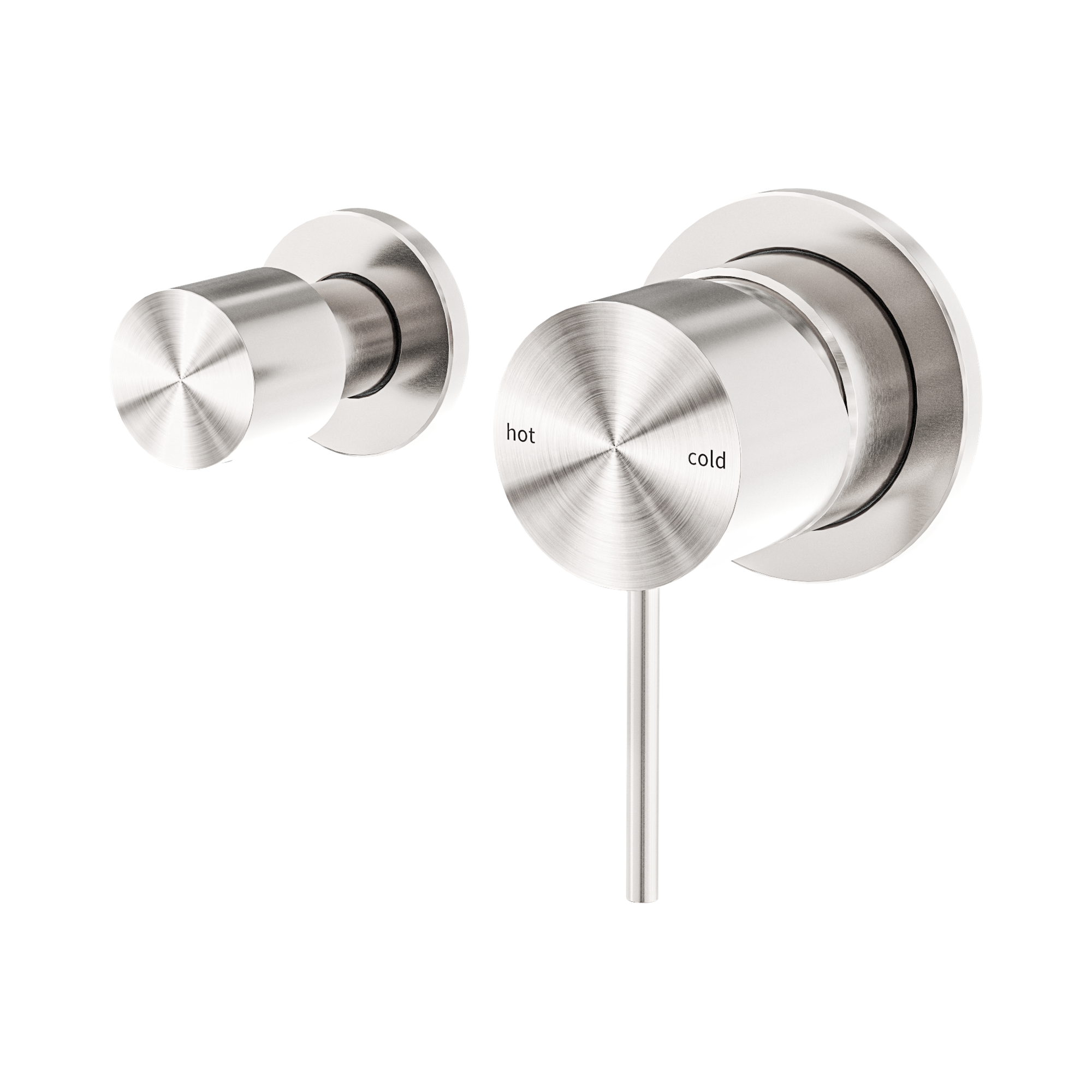 NR221911 UBN Mecca Shower Mixer With Horizontal 2 Way Divertor Brushed Nickel image 1