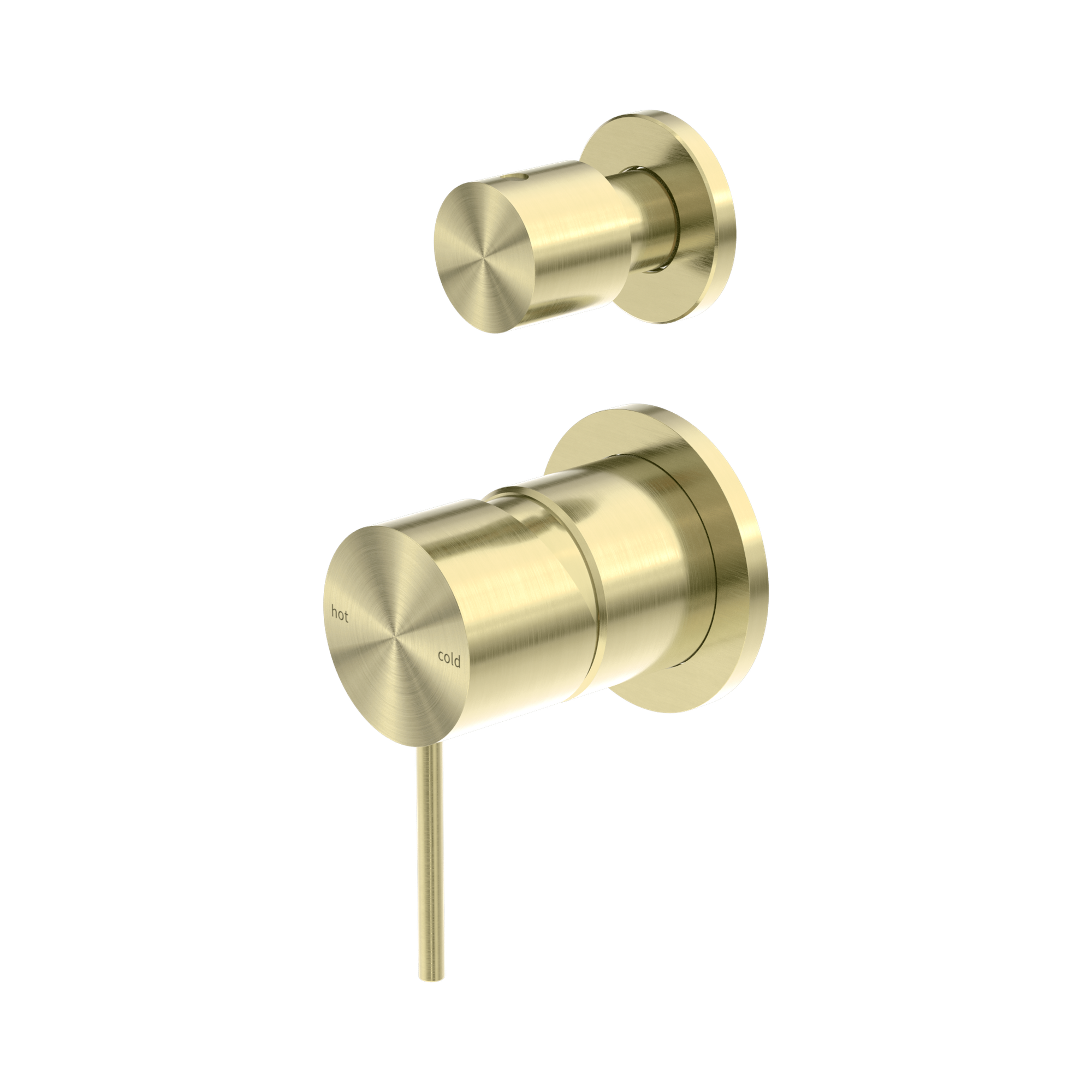 NR221911s BG Mecca Shower Mixer With Divertor Separate Back Plate Brushed Gold image 1