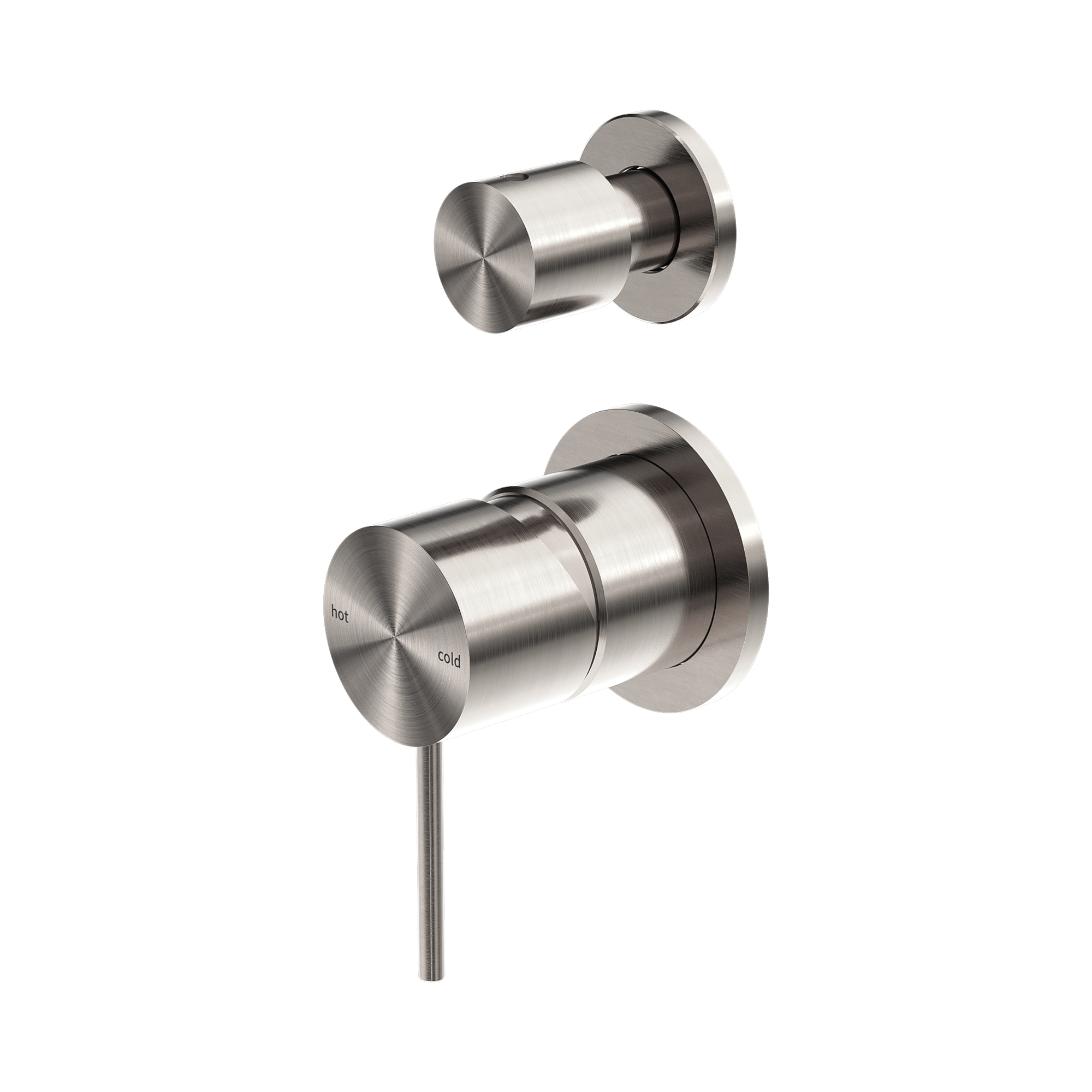 NR221911s BN Mecca Shower Mixer With Divertor Separate Back Plate Brushed Nickel image 1