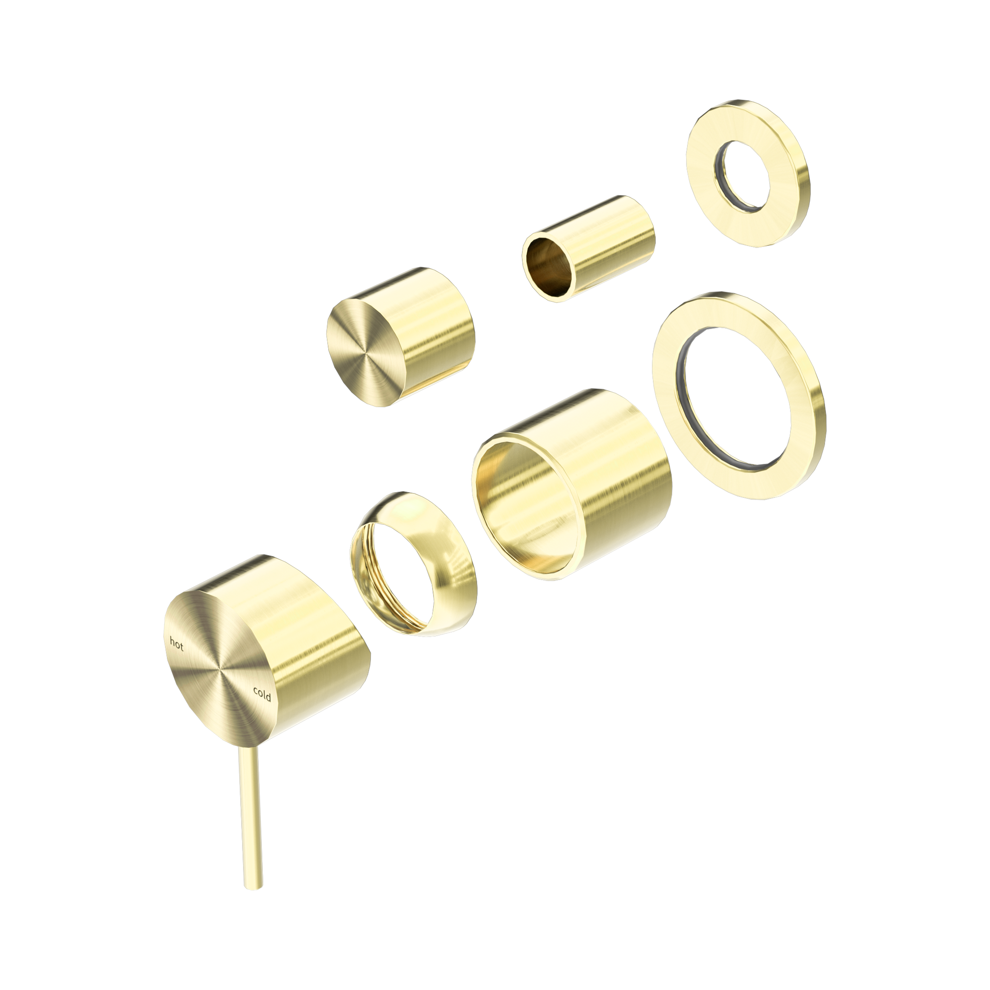 NR221911st BG Mecca Shower Mixer With Divertor Separate Back Plate Trim Kits Only Brushed Gold image 1