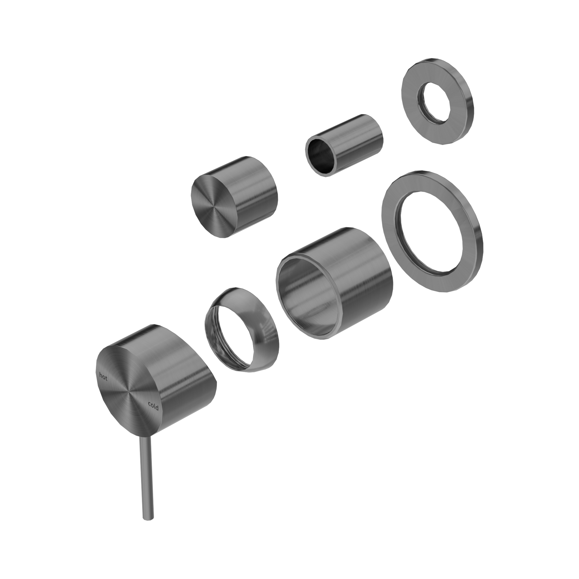 NR221911st GM Mecca Shower Mixer With Divertor Separate Back Plate Trim Kits Only Gun Metal image 1