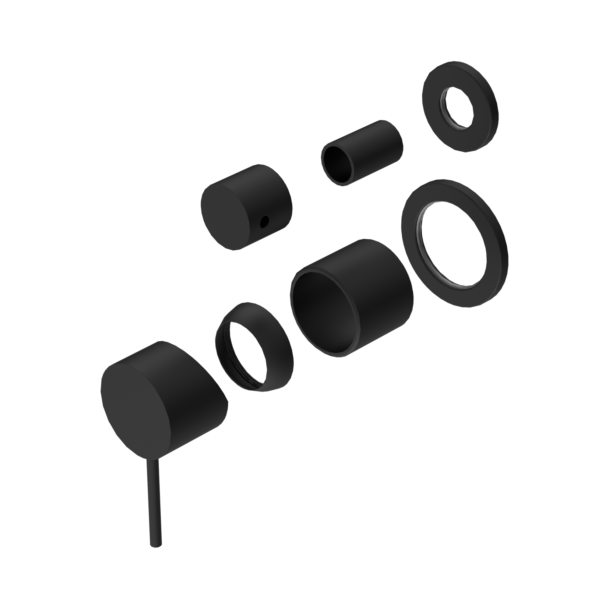 NR221911st MB Mecca Shower Mixer With Divertor Separate Back Plate Trim Kits Only Matte Black image 1