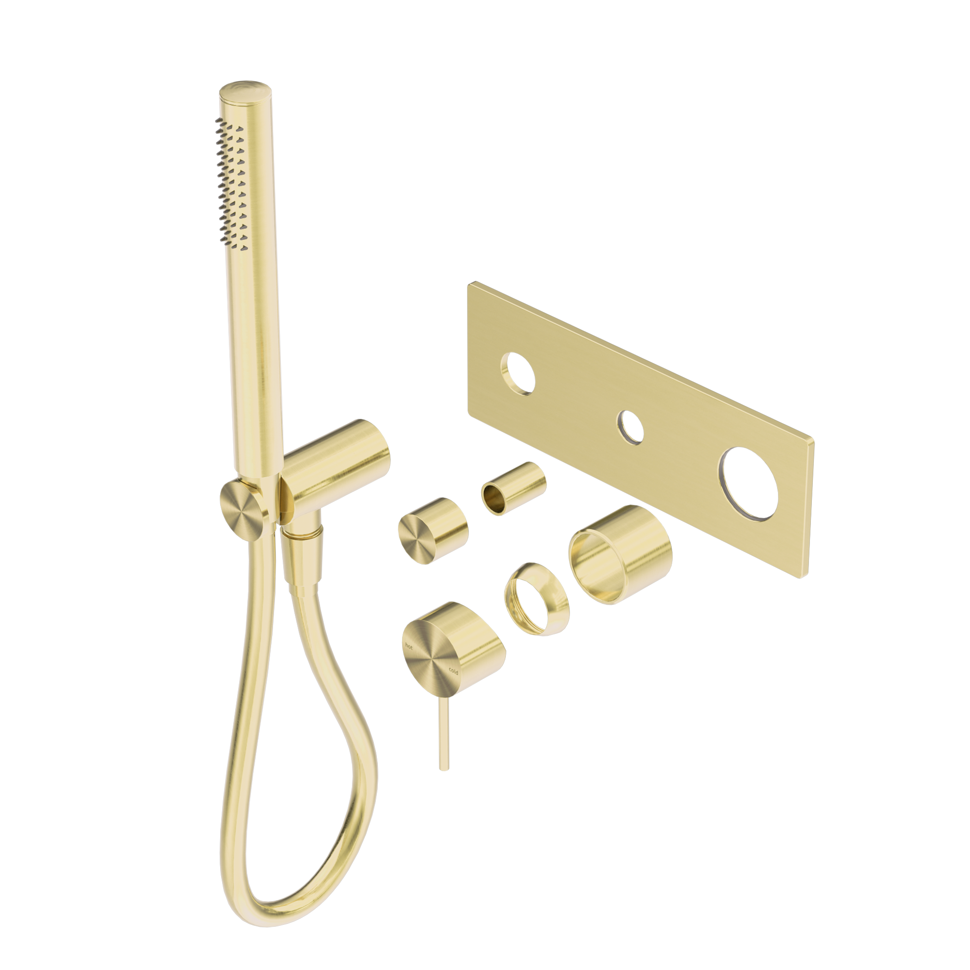 NR221912 ETBG Mecca Shower Mixer Diverter System Trim Kits Only Brushed Gold image 1