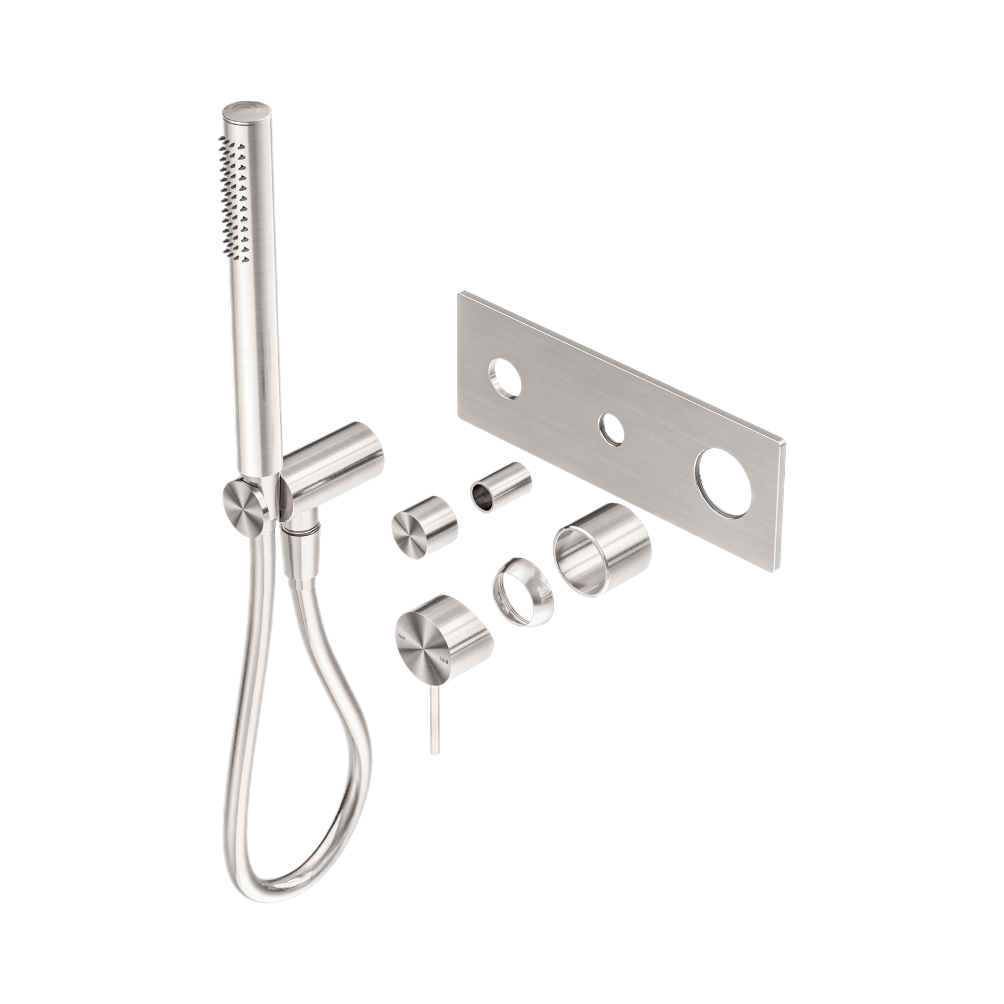 NR221912 ETBN Mecca Shower Mixer Divertor System Trim Kits Only Brushed Nickel image 1