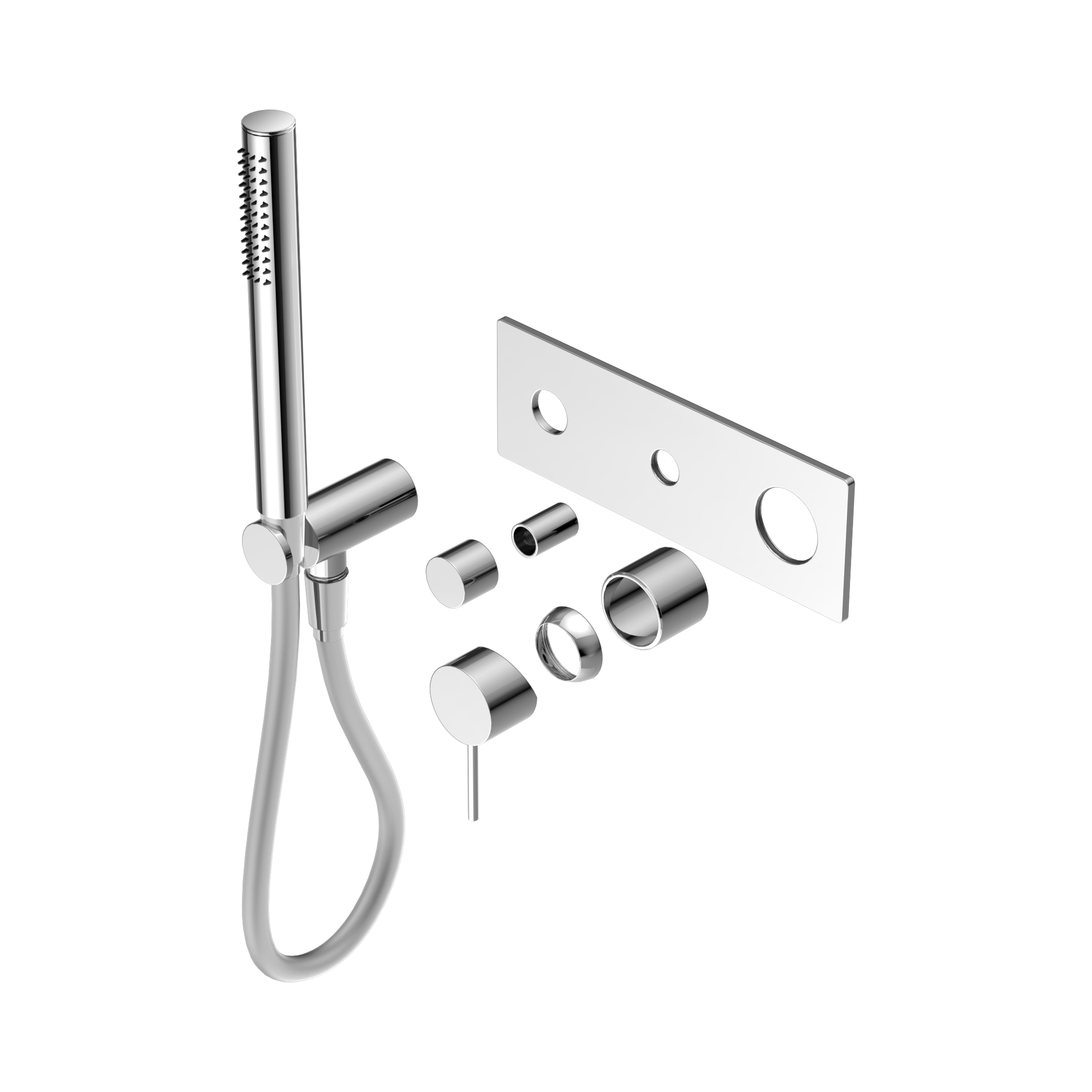 NR221912 ETCH Mecca Shower Mixer Divertor System Trim Kits Only Chrome image 1