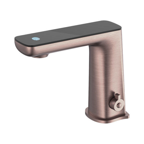 NR222101 BZ Claudia Sensor Mixer With Black Top Display Brushed Bronze Thumb