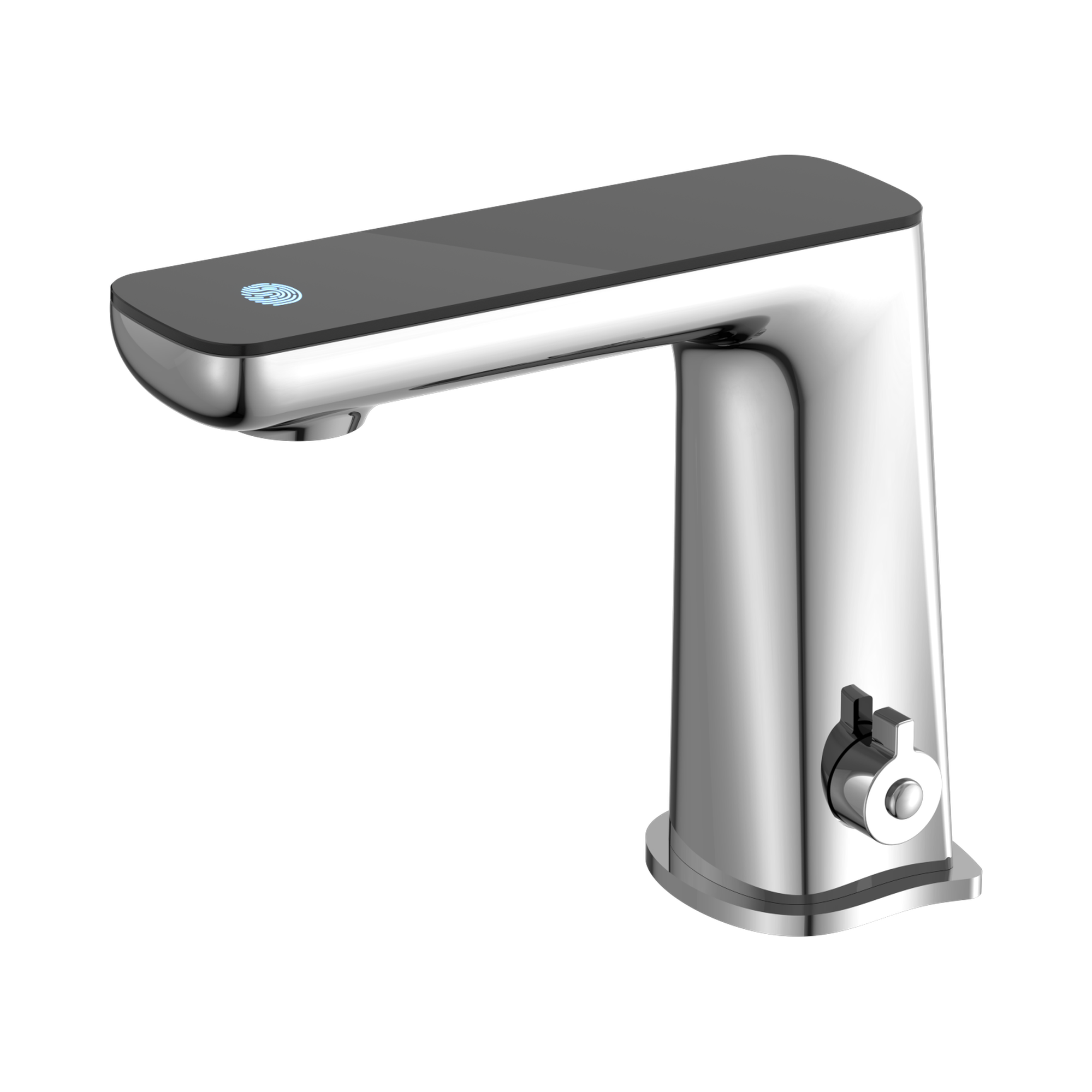 NR222101 CH Claudia Sensor Mixer With Black Top Display Chrome image 1