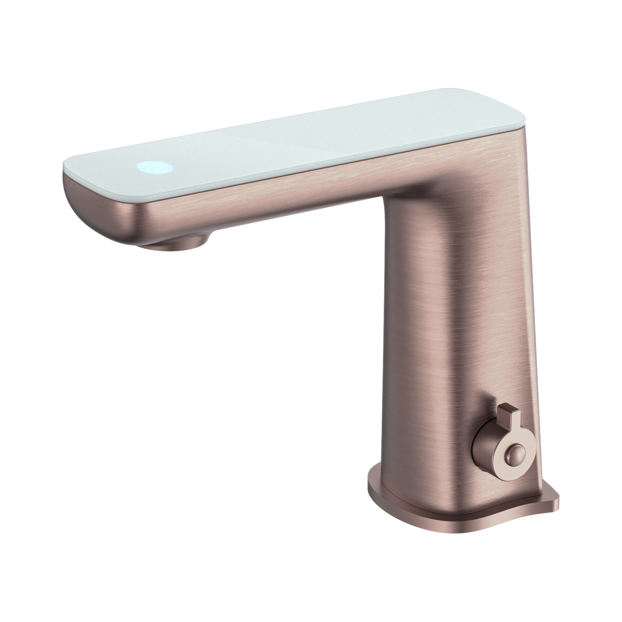 NR222102 BZ Claudia Sensor Mixer With White Top Display Brushed Bronze image 1