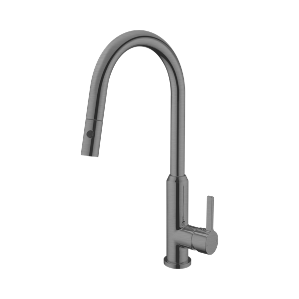 NR231708 GM Pearl Pull Out Sink Mixer With Vegie Spray Function Gun Metal Thumb