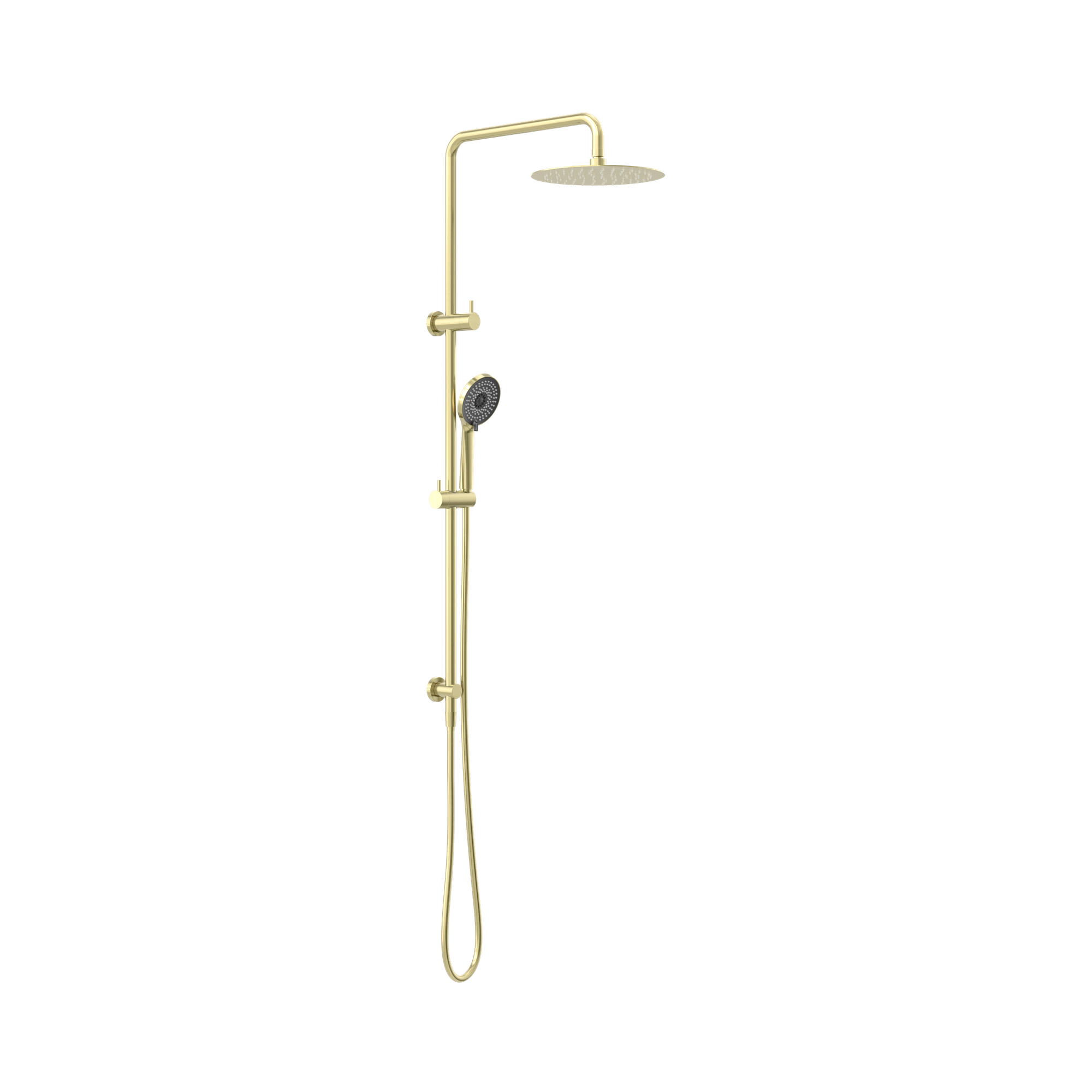 NR232105 DBG Round Project Twin Shower Brushed Gold image 1