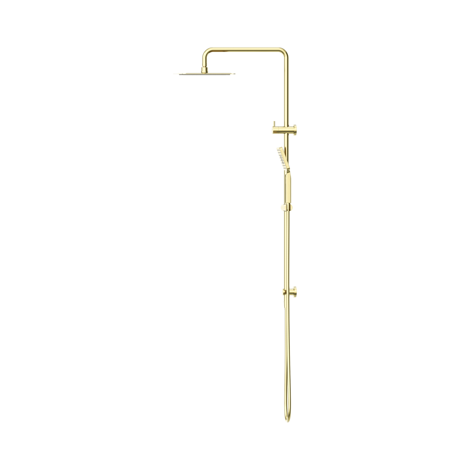NR232105 EBG Square Project Twin Shower Brushed Gold image 3