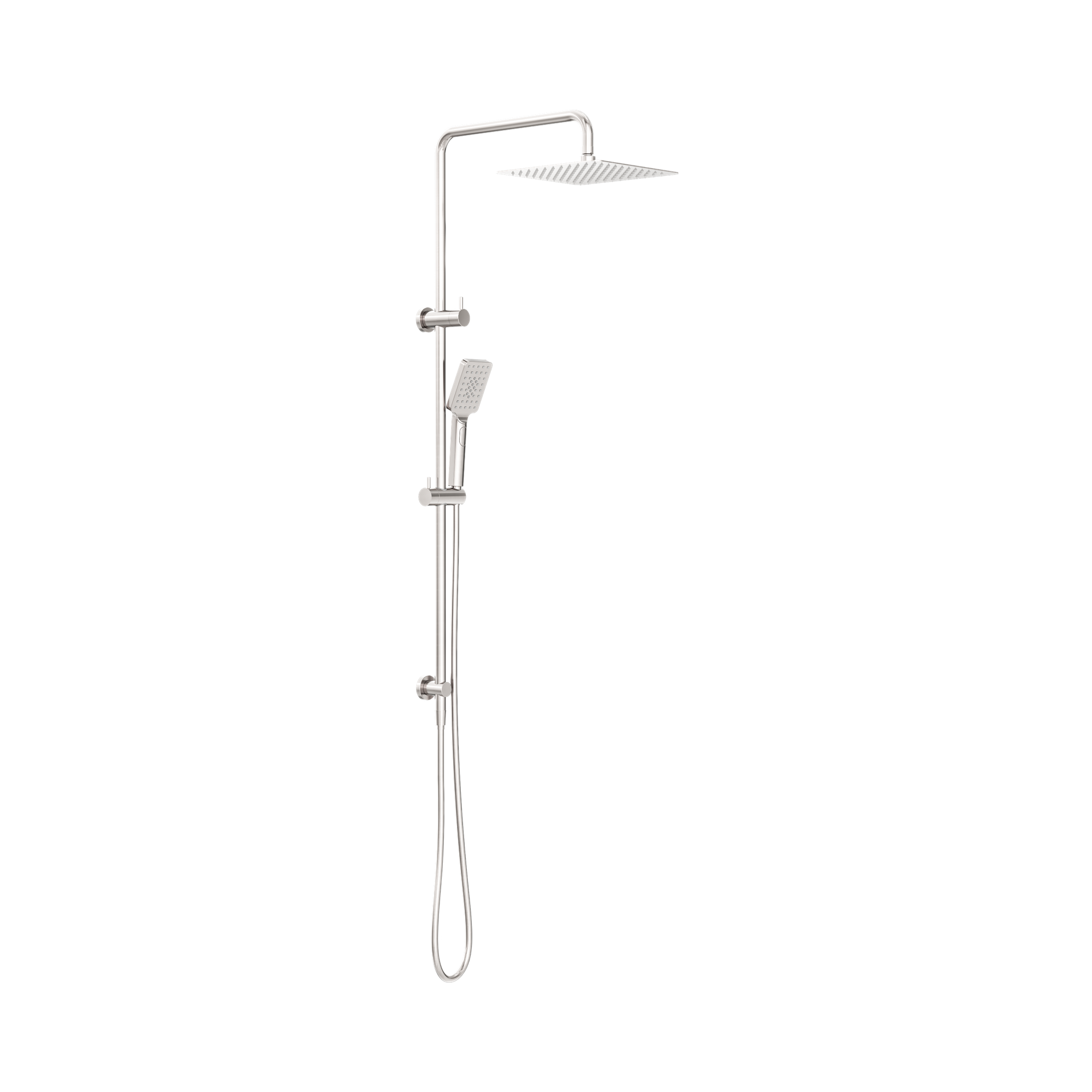 NR232105 EBN Square Project Twin Shower Brushed Nickel image 1