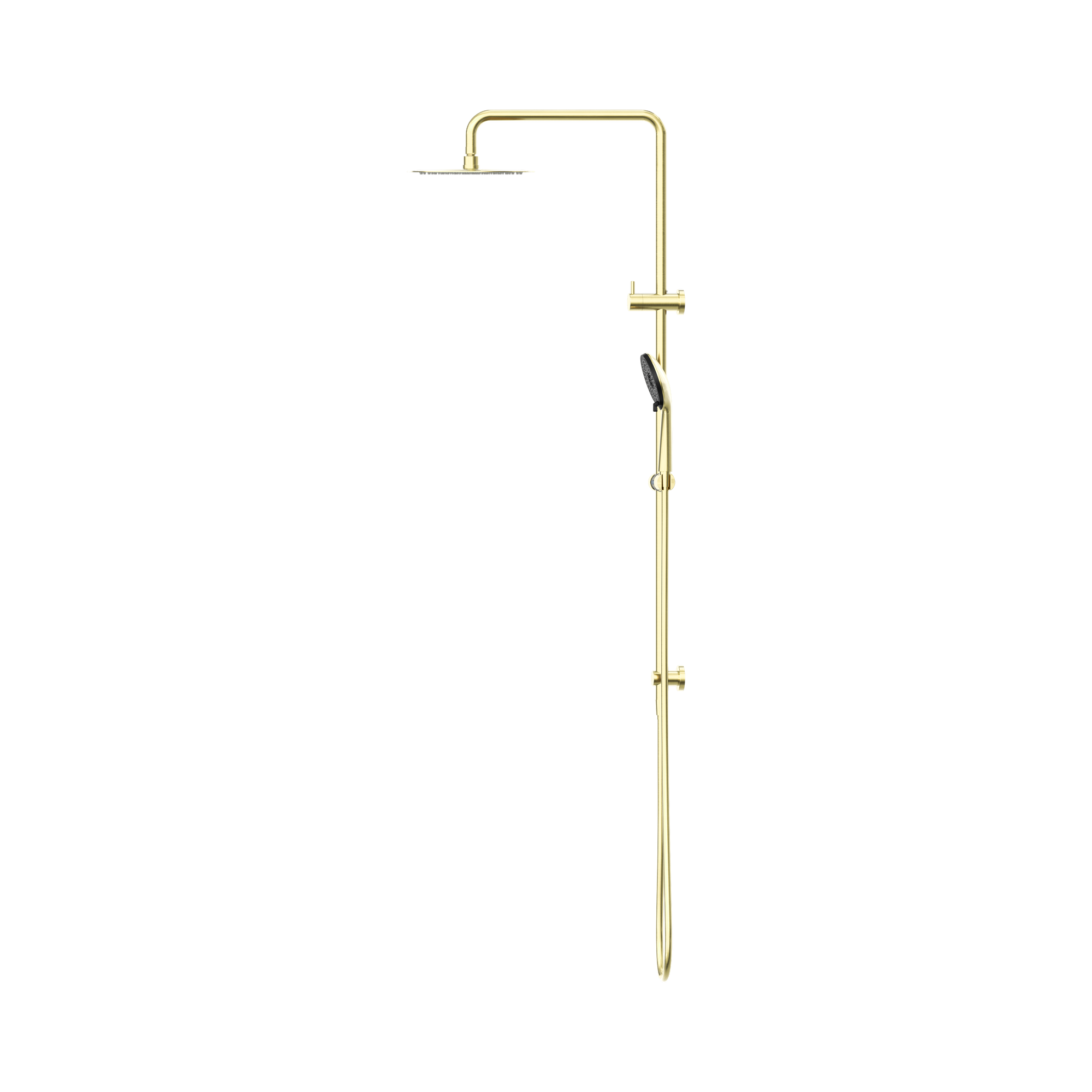 NR232105f BG Round Project Twin Shower 4 Star Rating Brushed Gold image 3